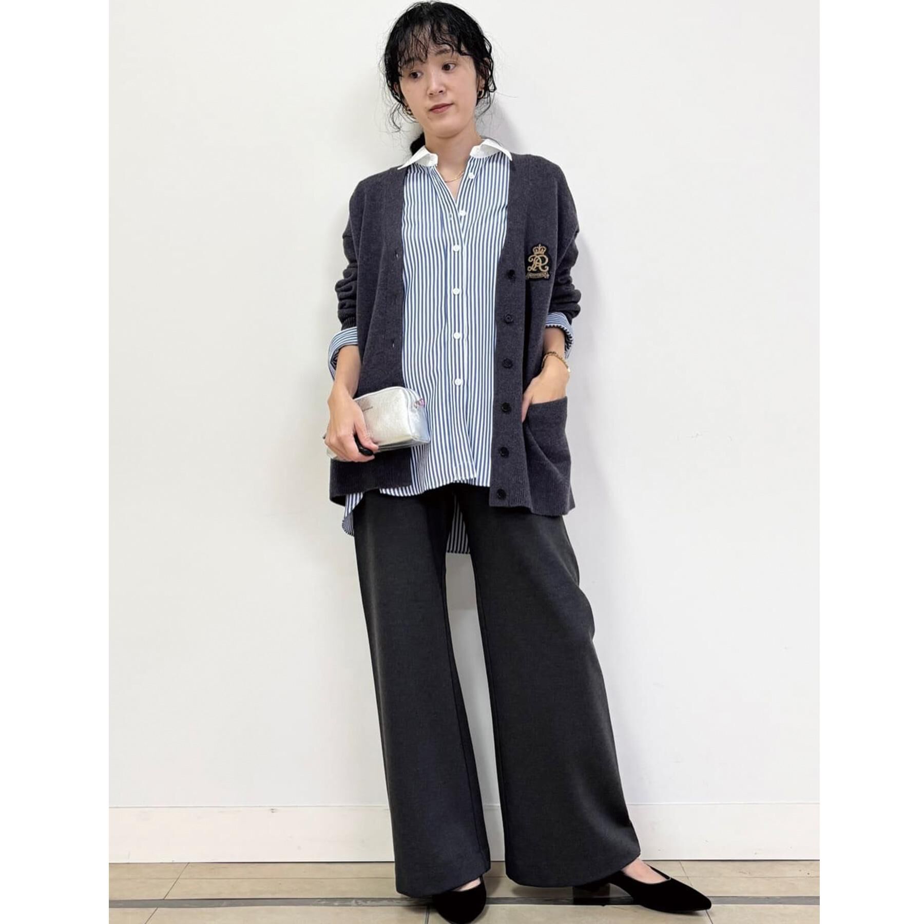 DRESSTERIOR「【洗える/ストライプ柄】オーバーシルエットクレリックシャツ」|シャツ・ブラウス|