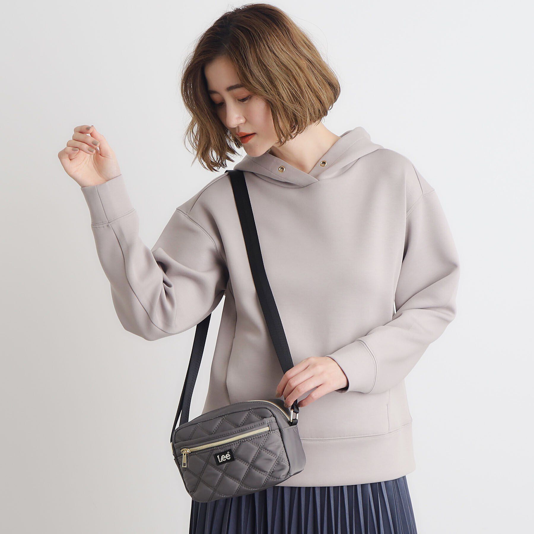 grove「【Lee別注】撥水キルトスクエアショルダー」|ショルダー・メッセンジャー|