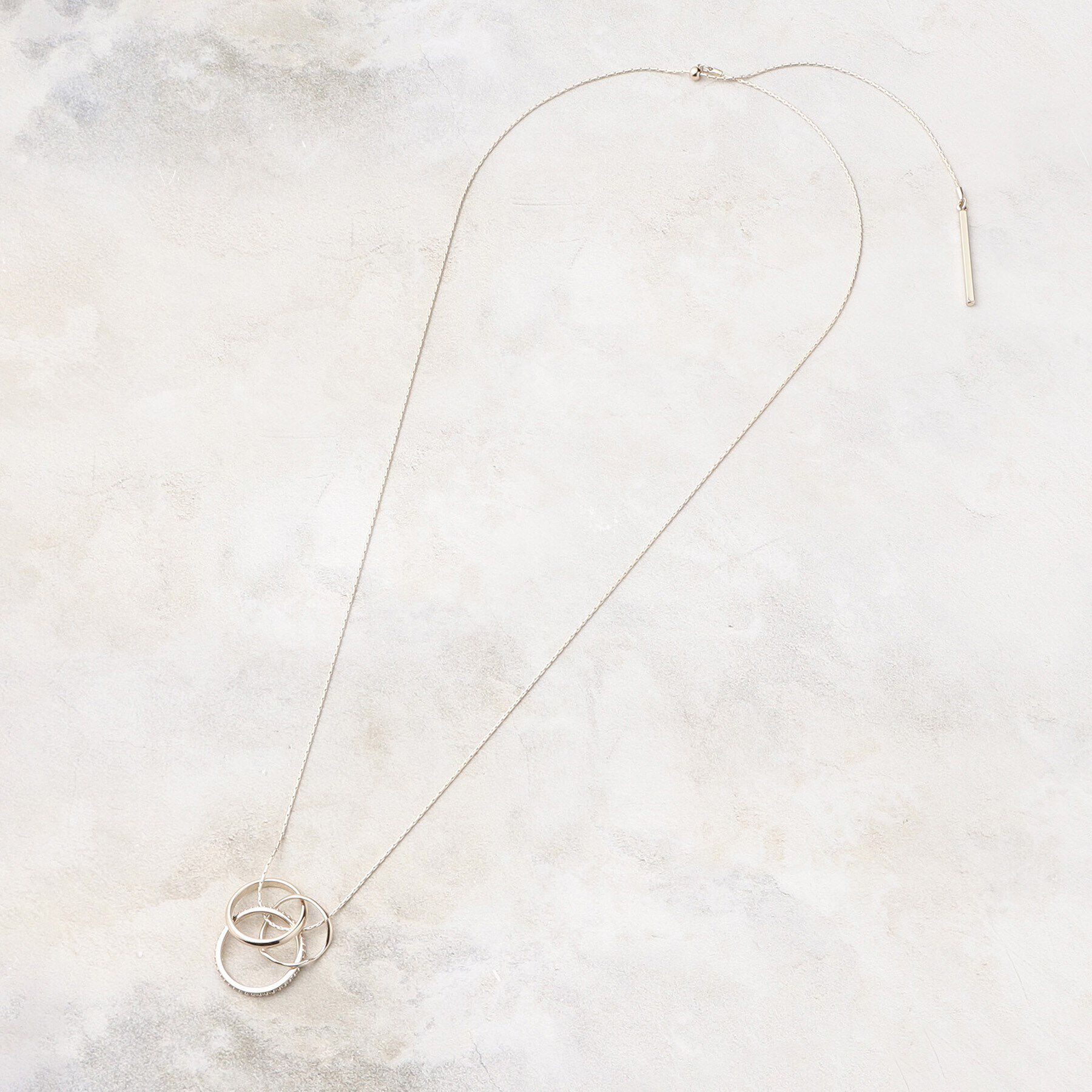 grove「ビジューサークルリングアジャスタブルネック」|ネックレス|