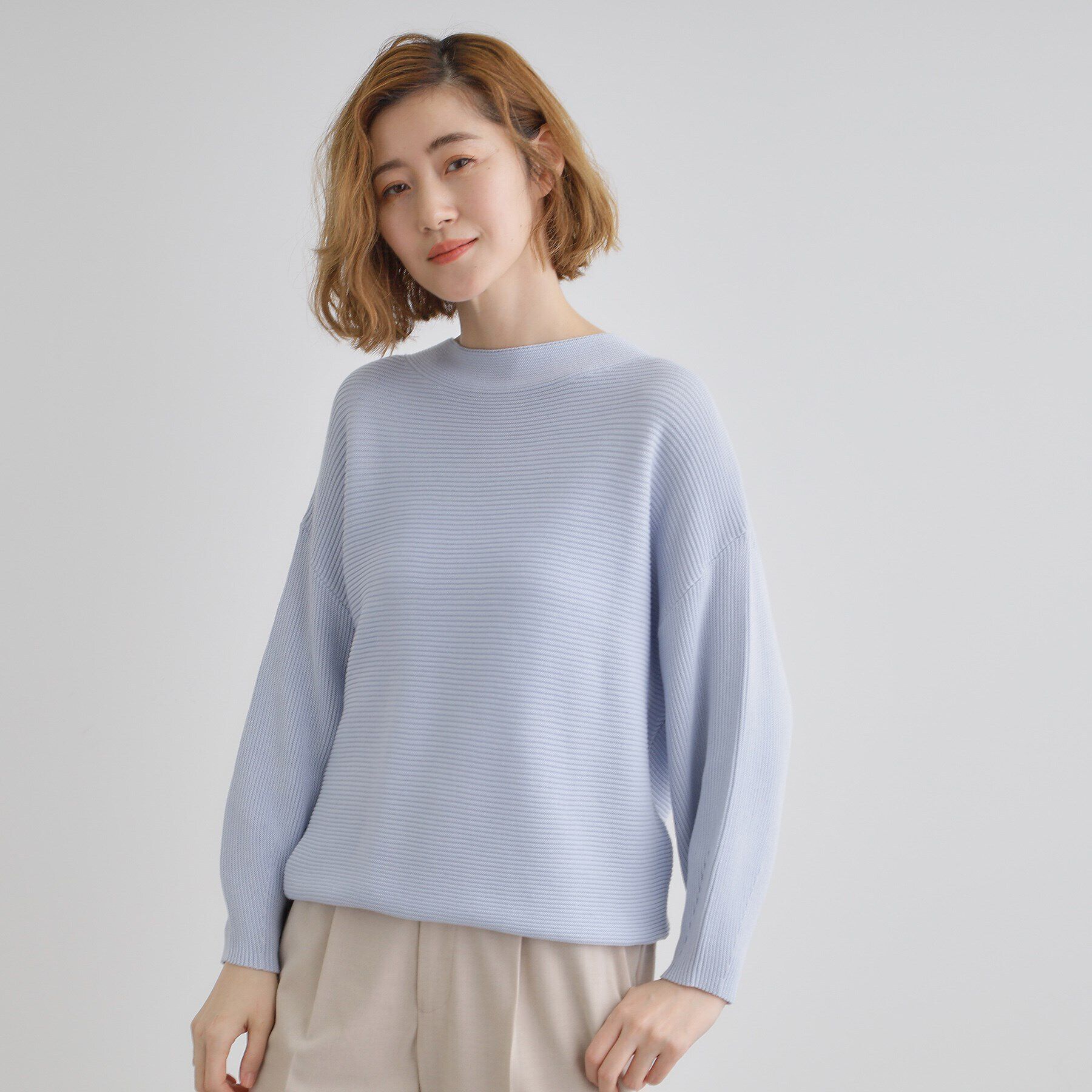 grove「コットンブレンドガーターニット」|ニット・セーター|