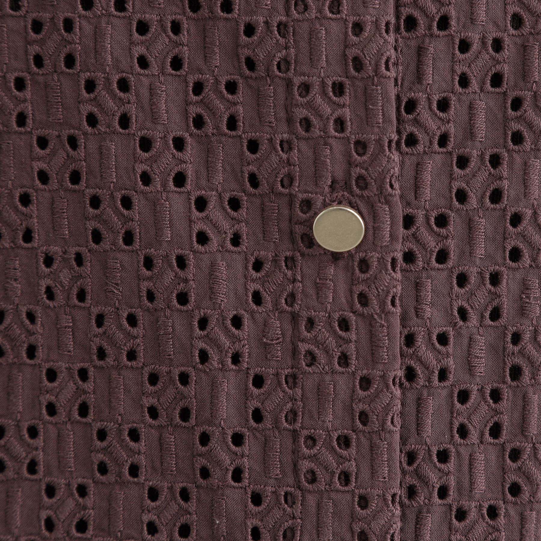 grove「繊細なレースで魅せるエンブロイダリーレースバンドカラーシャツ」|シャツ・ブラウス|