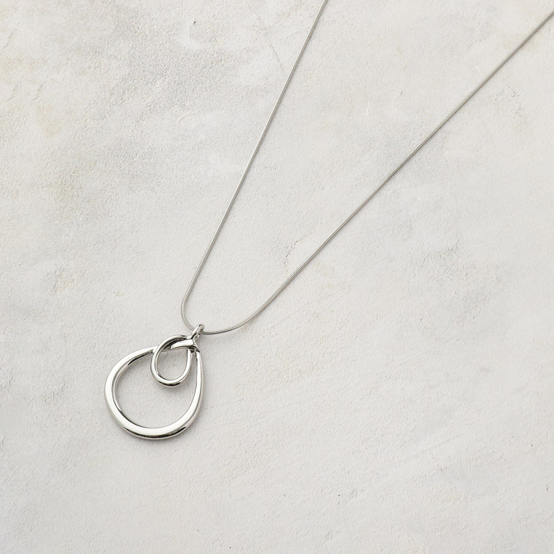 grove「【ネックホルダー】ダブルリングチェーンネックレス」|ネックレス|シルバー(006)
