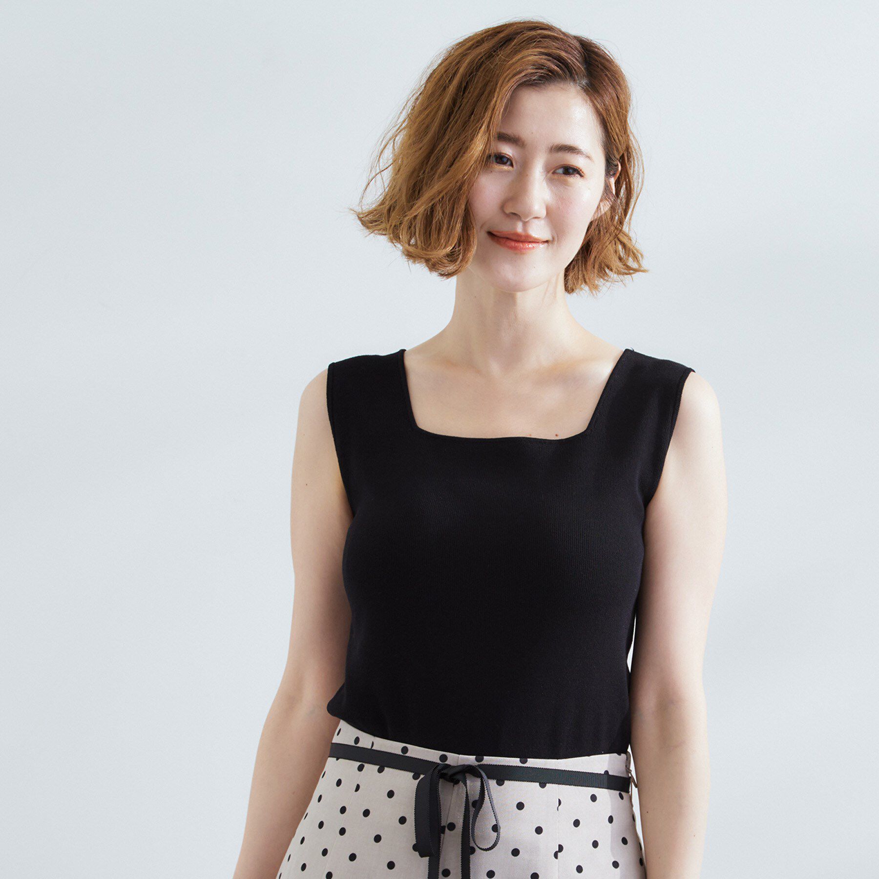 grove「2WAYスクエアネックタンク」|キャミソール|ブラック(019)