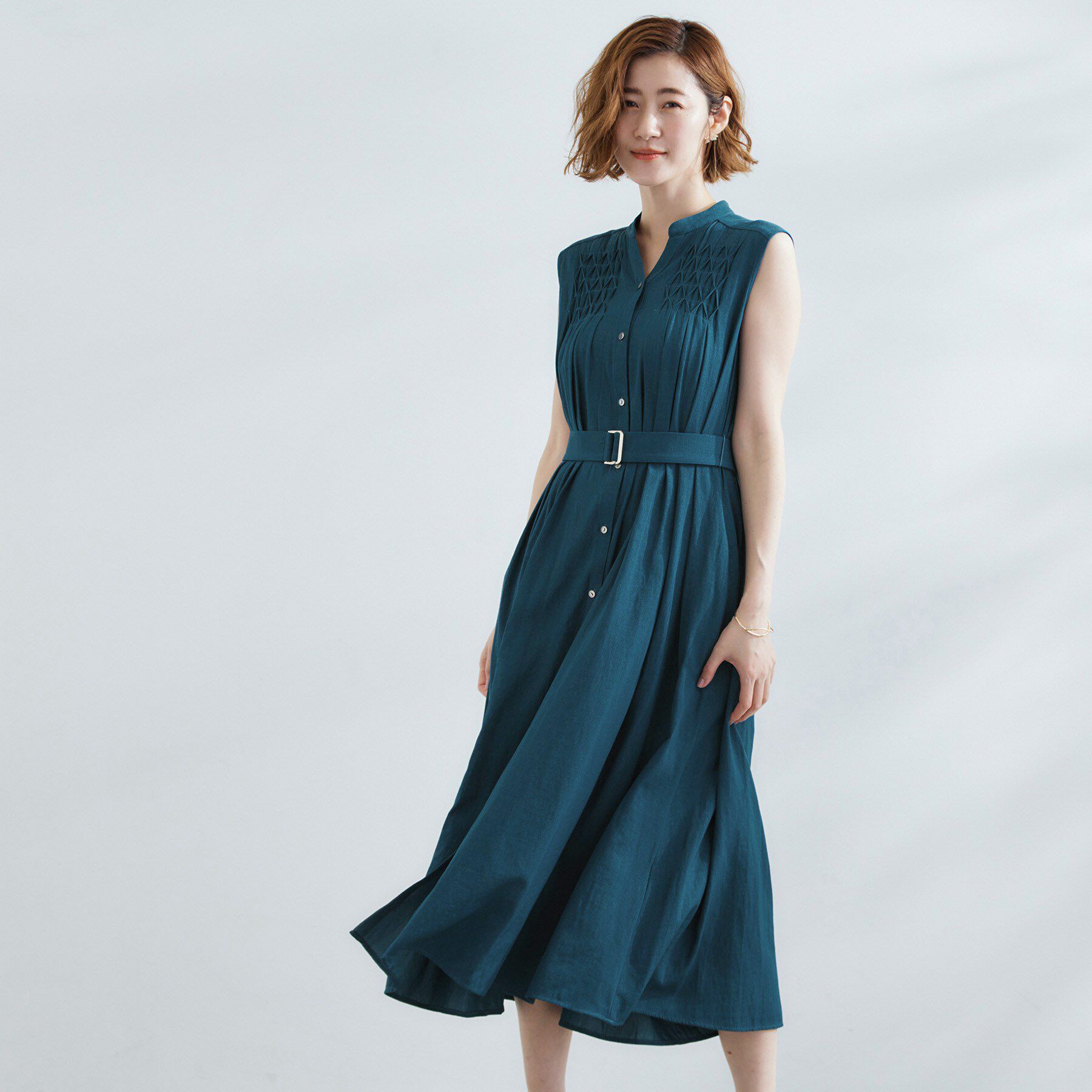 grove「シャンブレースモッキングワンピース」|ワンピース|