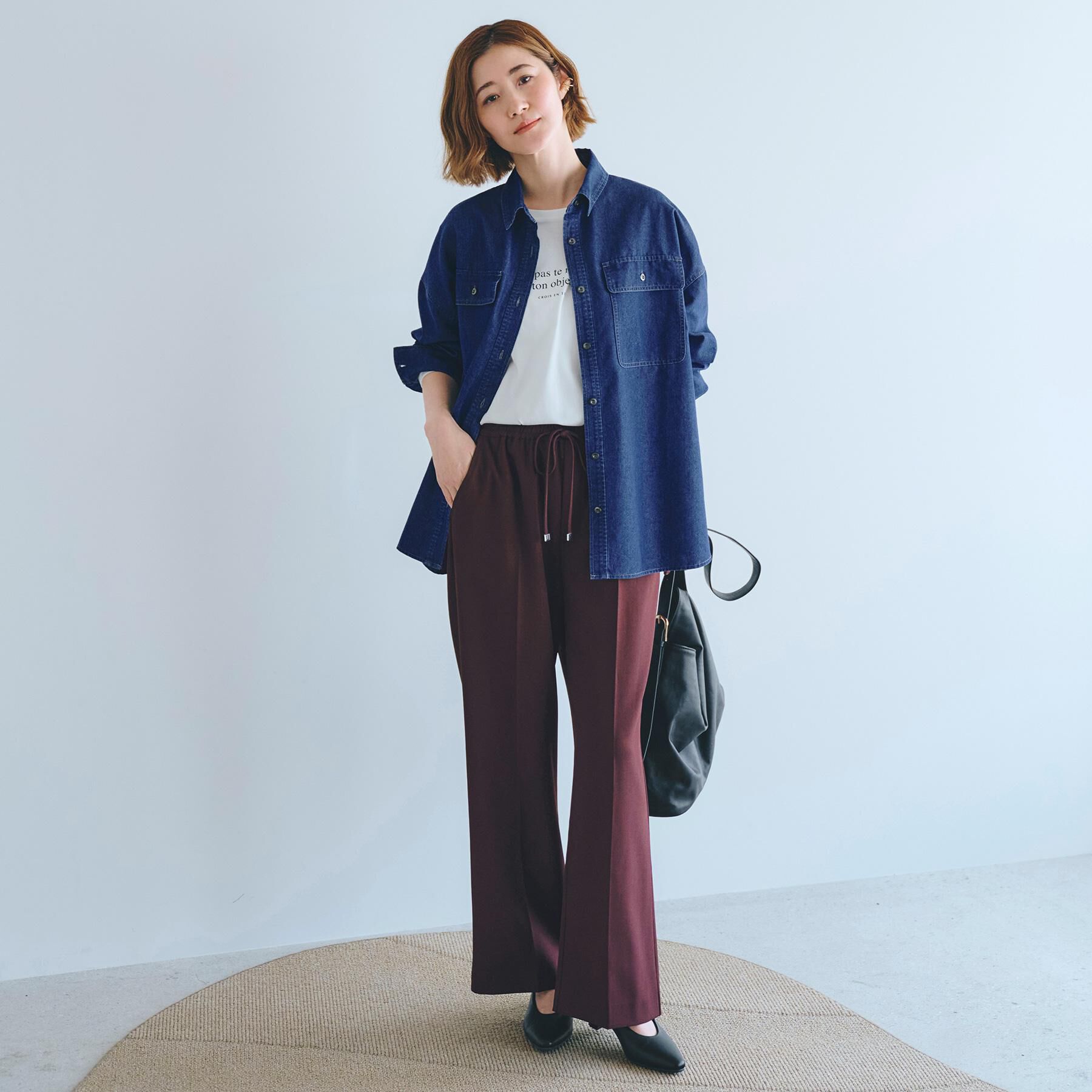 grove「【選べる着丈】オーバーサイズデニムシャツ」|シャツ・ブラウス|