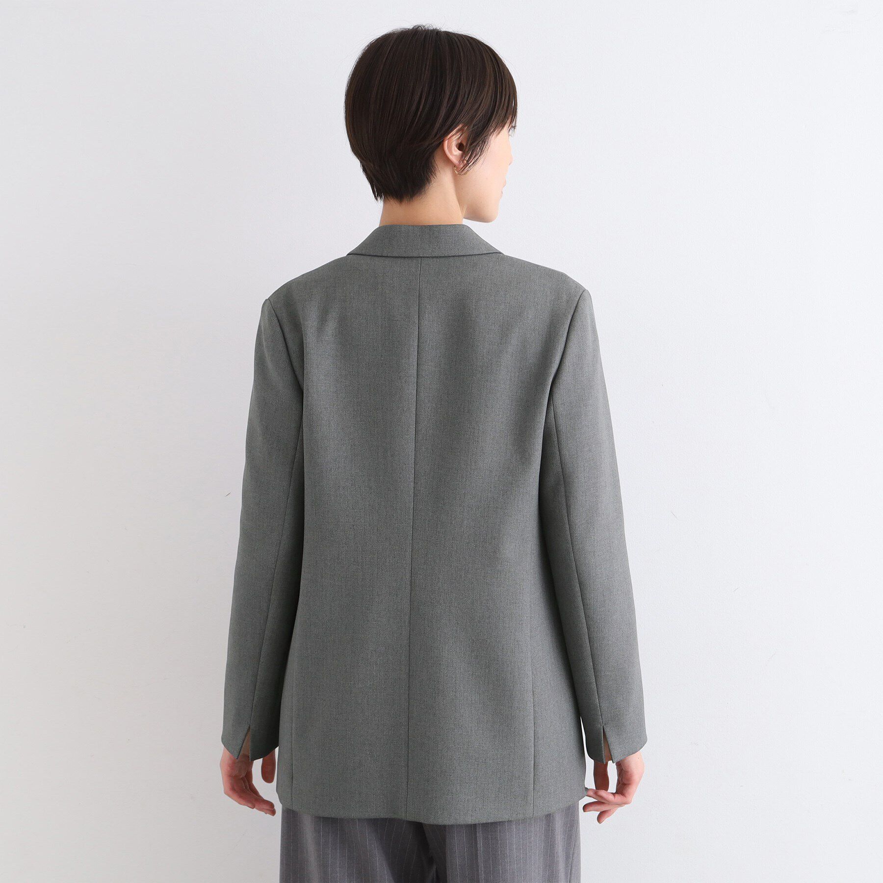 INDIVI「【新定番！／旬顔／洗える】オーバーシルエット テーラードカラージャケット」|テーラードジャケット|