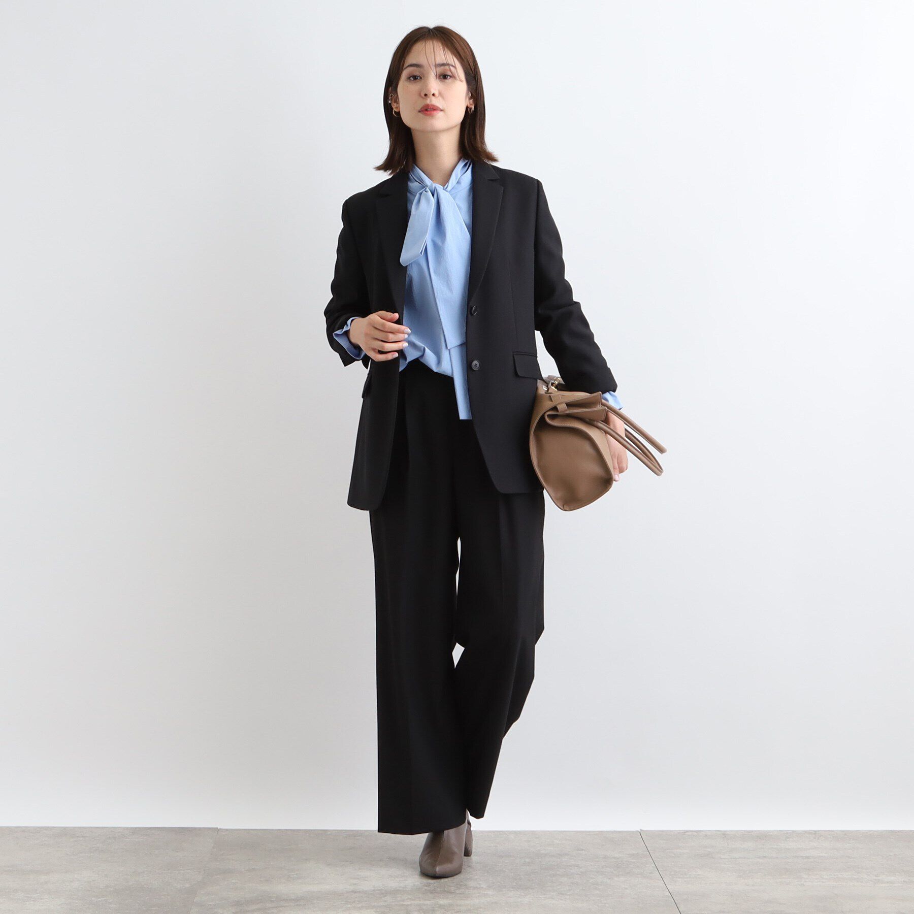 INDIVI「【新定番！／旬顔／洗える】オーバーシルエット テーラードカラージャケット」|テーラードジャケット|