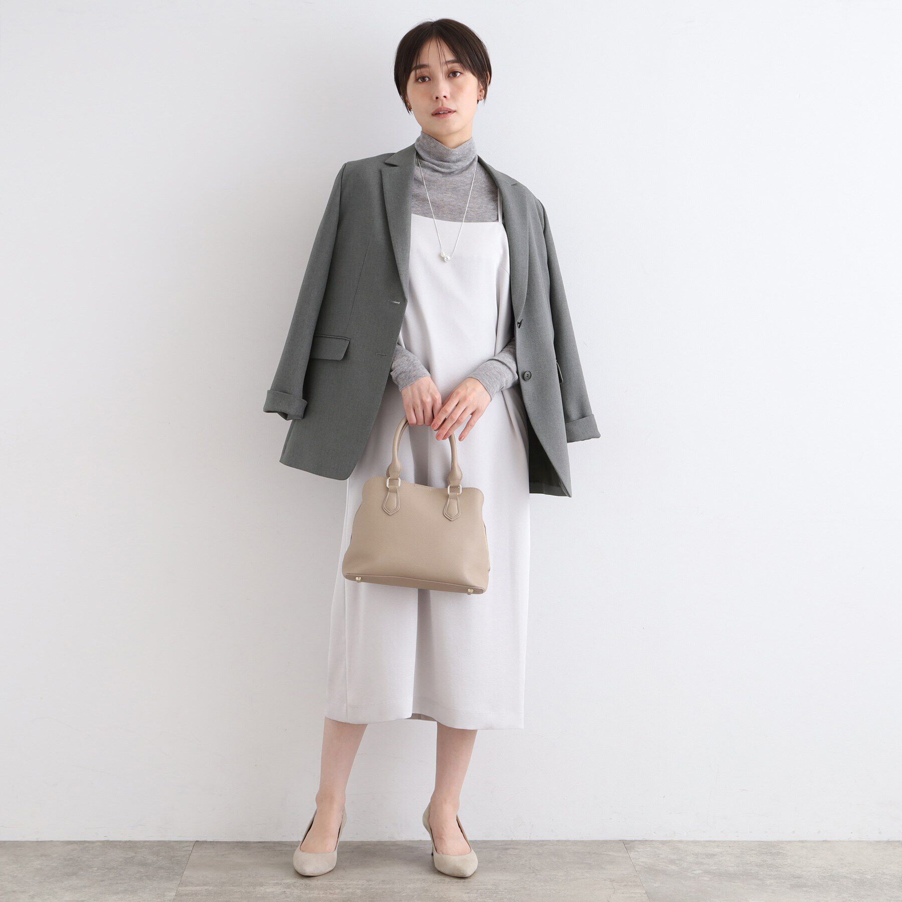 INDIVI「【新定番！／旬顔／洗える】オーバーシルエット テーラードカラージャケット」|テーラードジャケット|