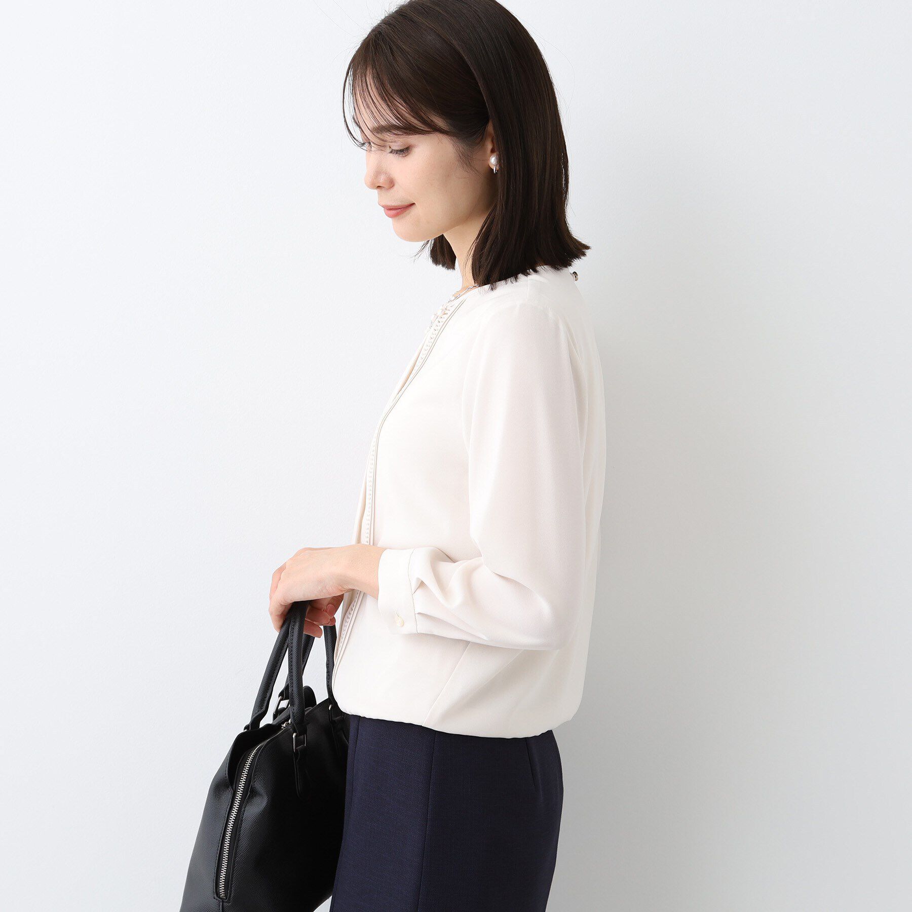 INDIVI「【洗える／UVケア】ピンタックブラウス」|シャツ・ブラウス|