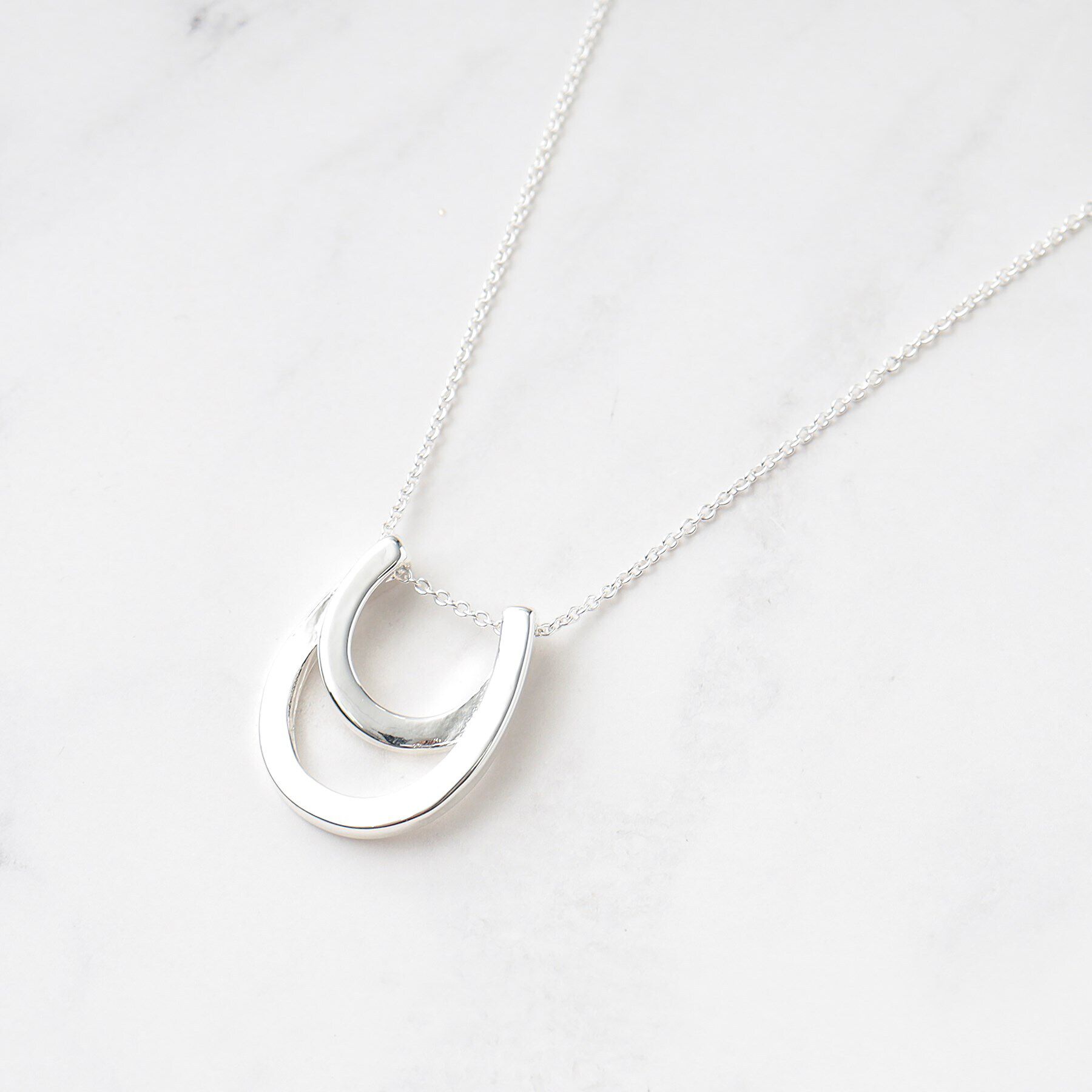 INDIVI「【フリー調整可能】ワントップロングネックレス」|ネックレス|シルバー(006)