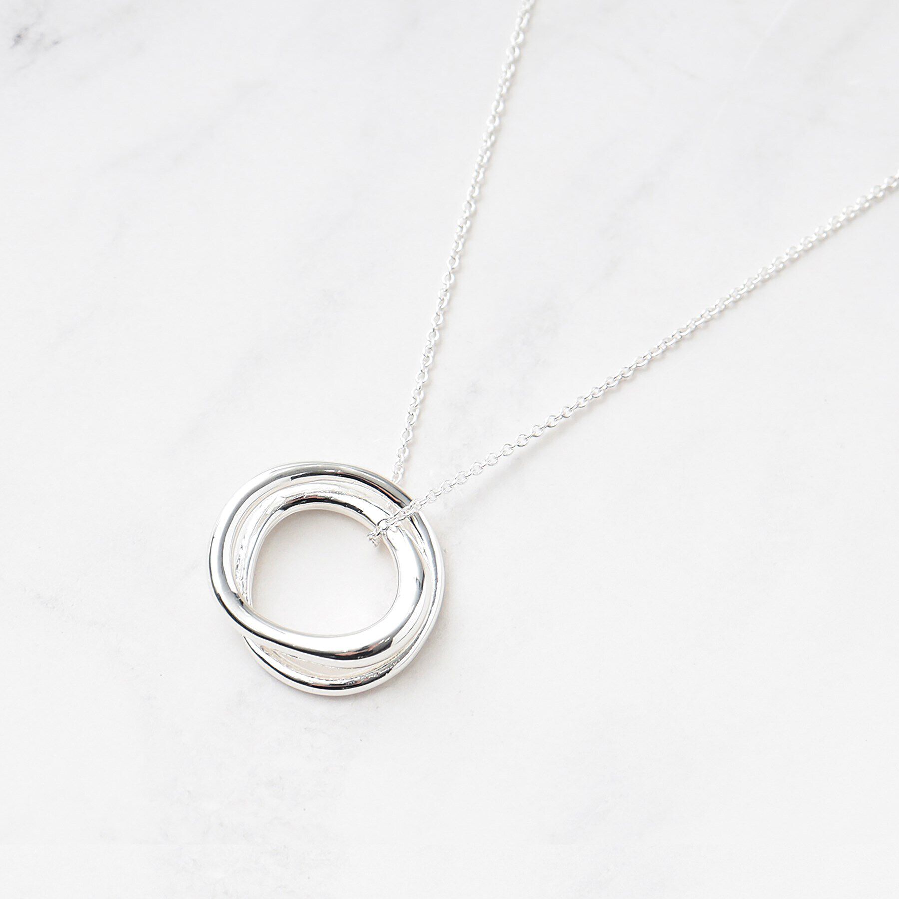 INDIVI「【フリー調整可能】ワントップロングネックレス」|ネックレス|シルバー(606)