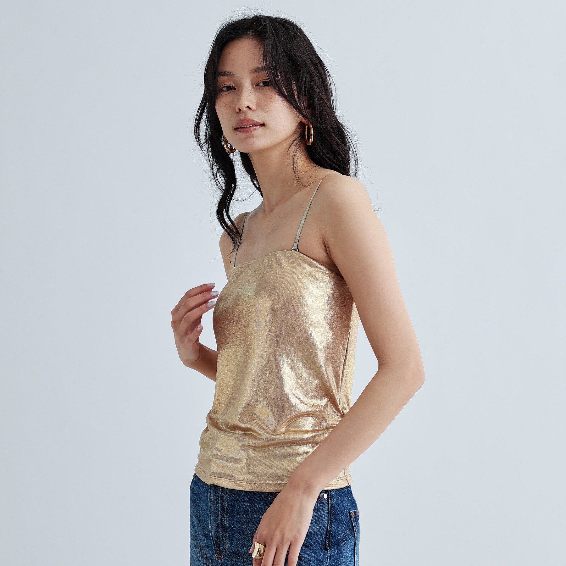 GALLEST「シャイニーベアトップ（カップ付き）」|チューブトップ|