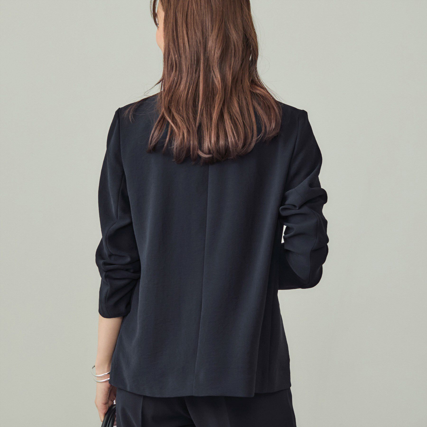 INDIVI「【洗える／UVケア】ノーカラー ナロージャケット」|スーツ|