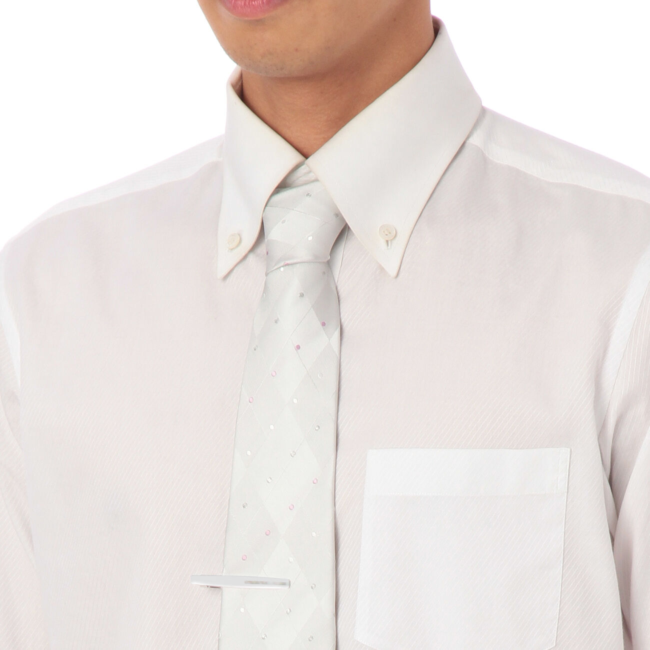 TAKEO KIKUCHI「白／黒蝶貝タイバー」|ネクタイピン・カフスボタン|