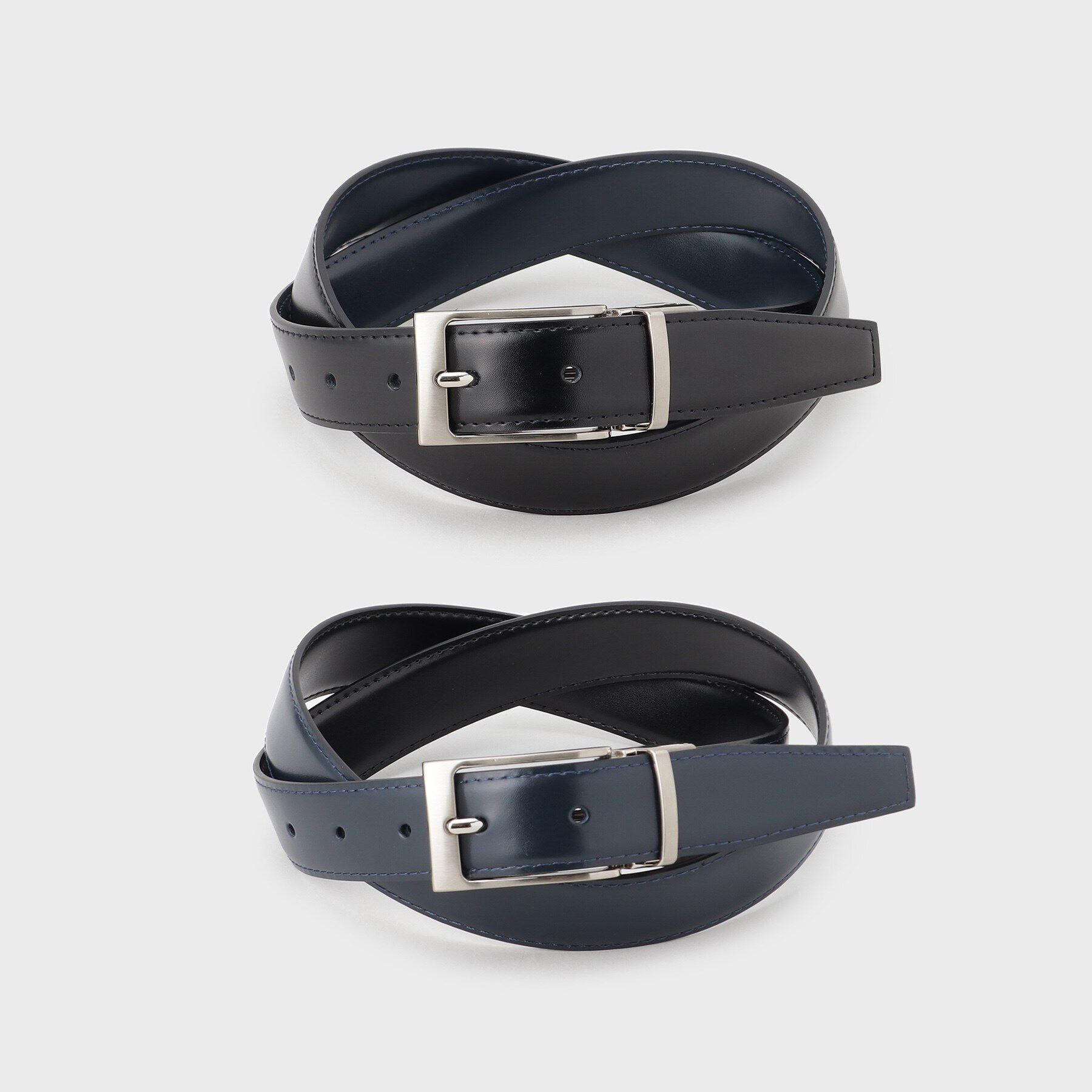 TAKEO KIKUCHI「【GIFT】リバーシブル ビジネス ベルト」|ベルト|表ブラック裏ネイビー
