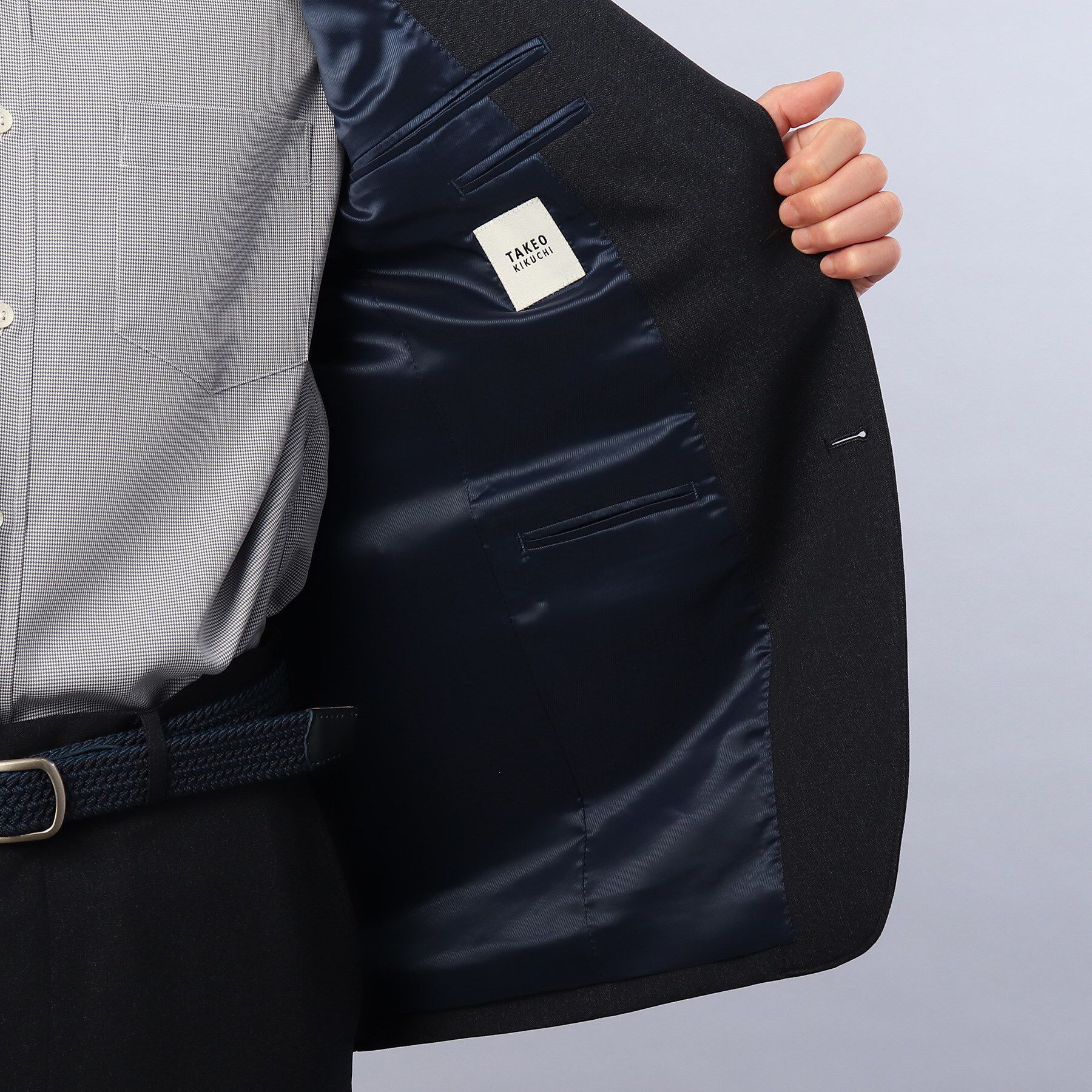 TAKEO KIKUCHI「【ONOFF/セットアップ対応】メランジ シャークスキン ストレッチジャケット」|テーラードジャケット|