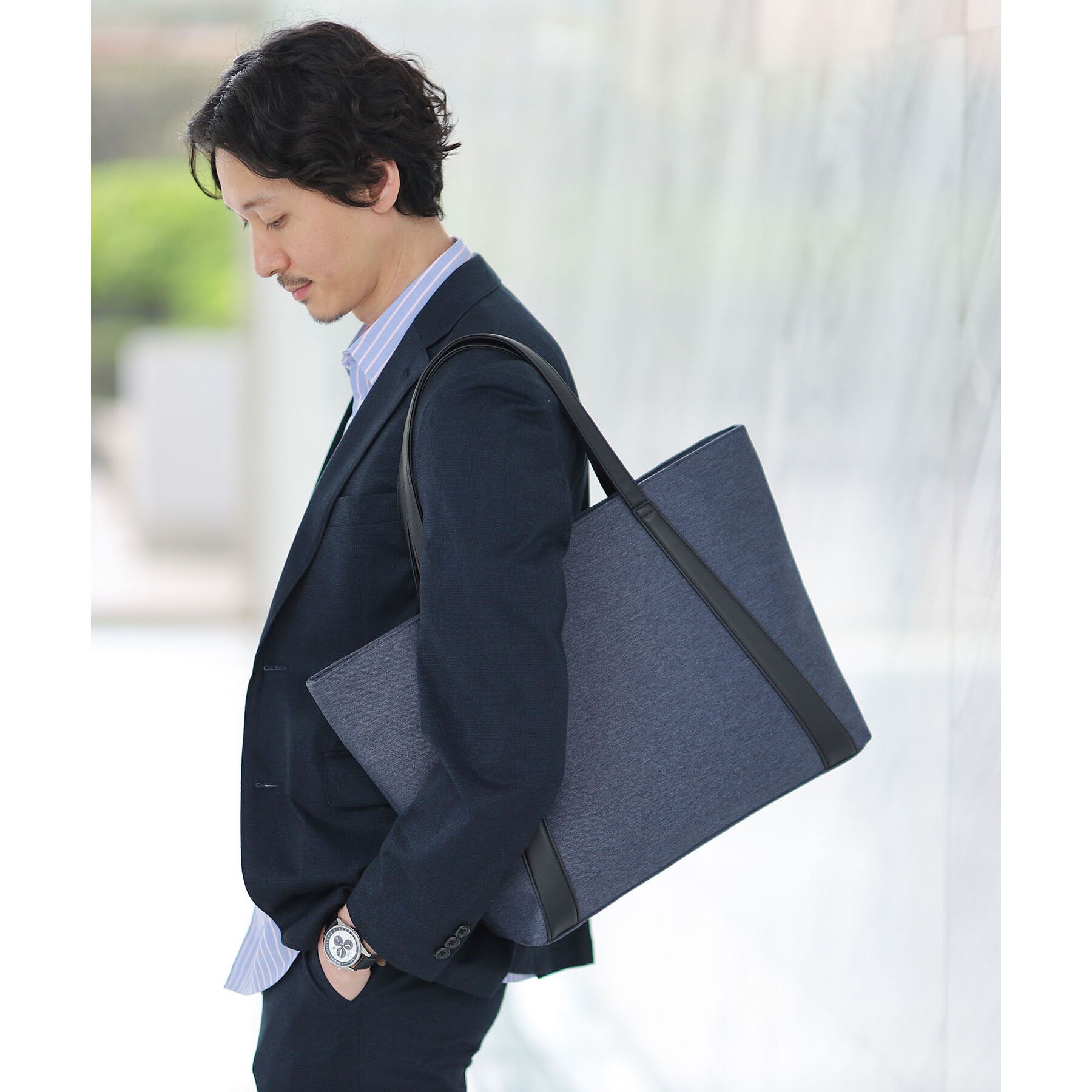 TAKEO KIKUCHI「【ONOFF/セットアップ対応】メランジ シャークスキン ストレッチジャケット」|テーラードジャケット|