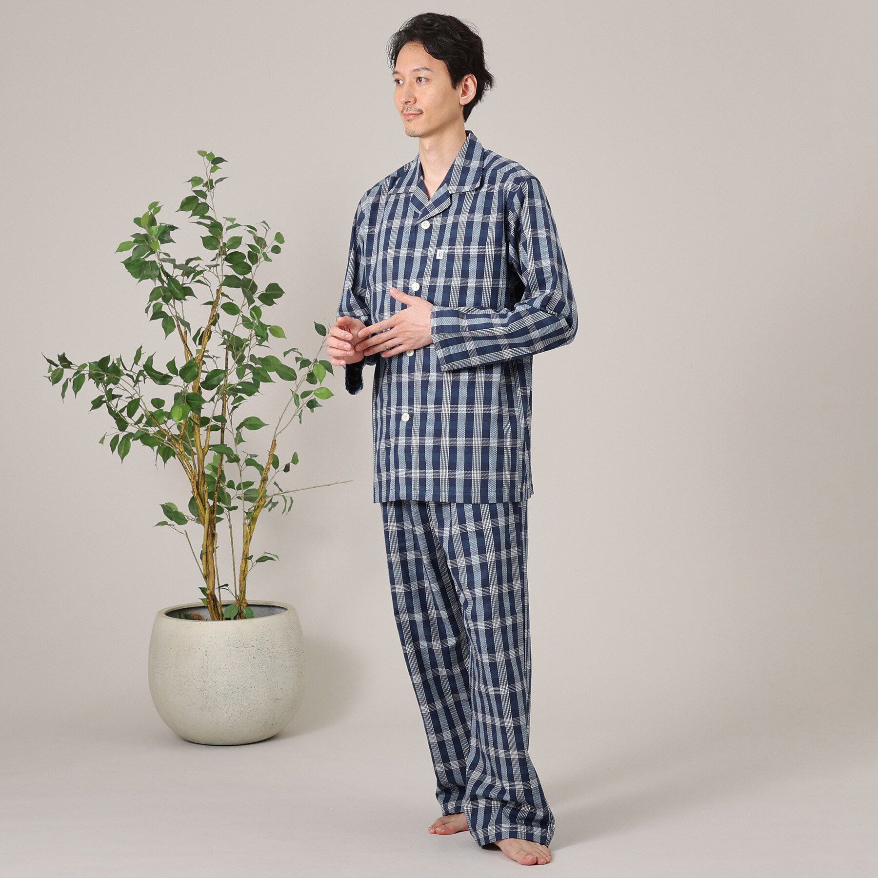 TAKEO KIKUCHI「【MADE IN JAPAN】フランス綾チェック パジャマ」|ルームウェア|