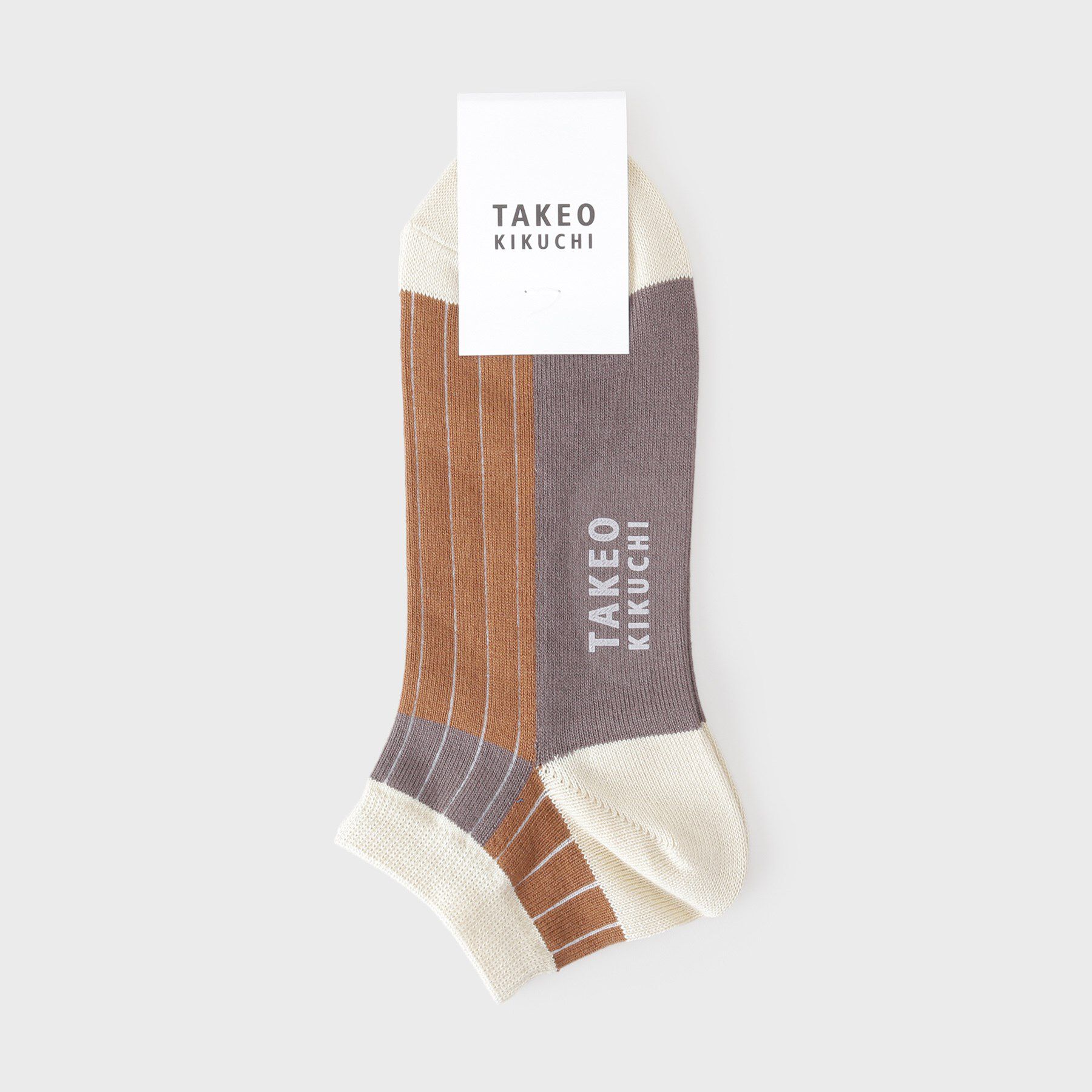 TAKEO KIKUCHI「カラーブロックショートソックス」|ソックス|ブラウン(543)