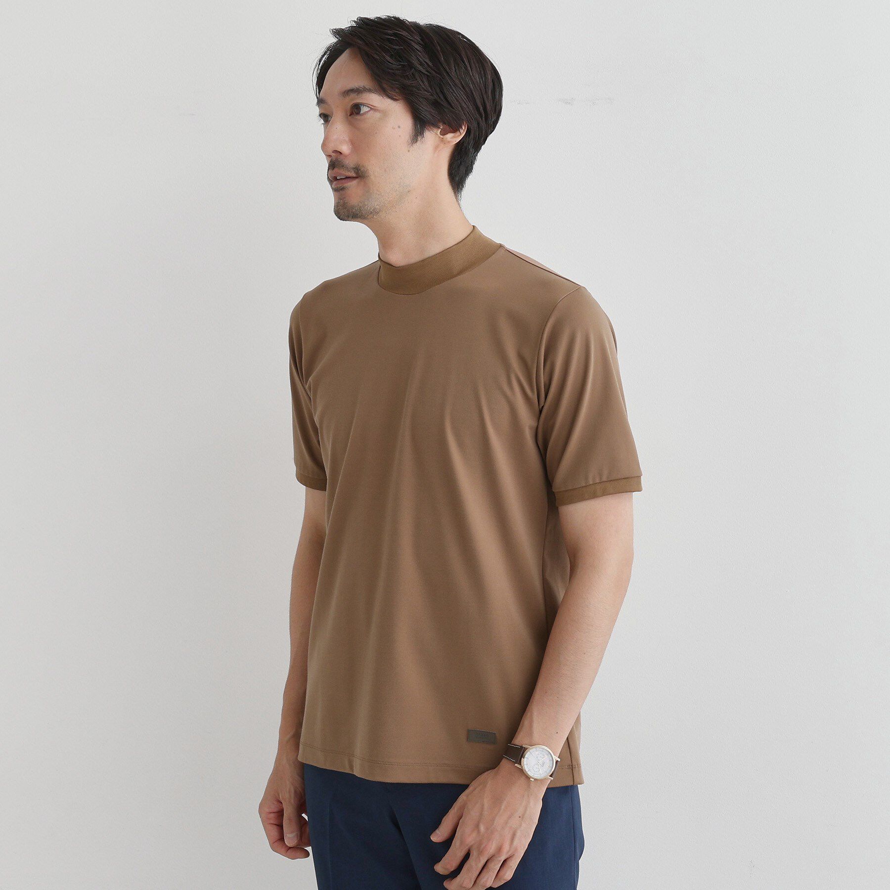TAKEO KIKUCHI「【COOL CITY WEAR】モックネック プルオーバー /接触冷感」|Tシャツ・カットソー|