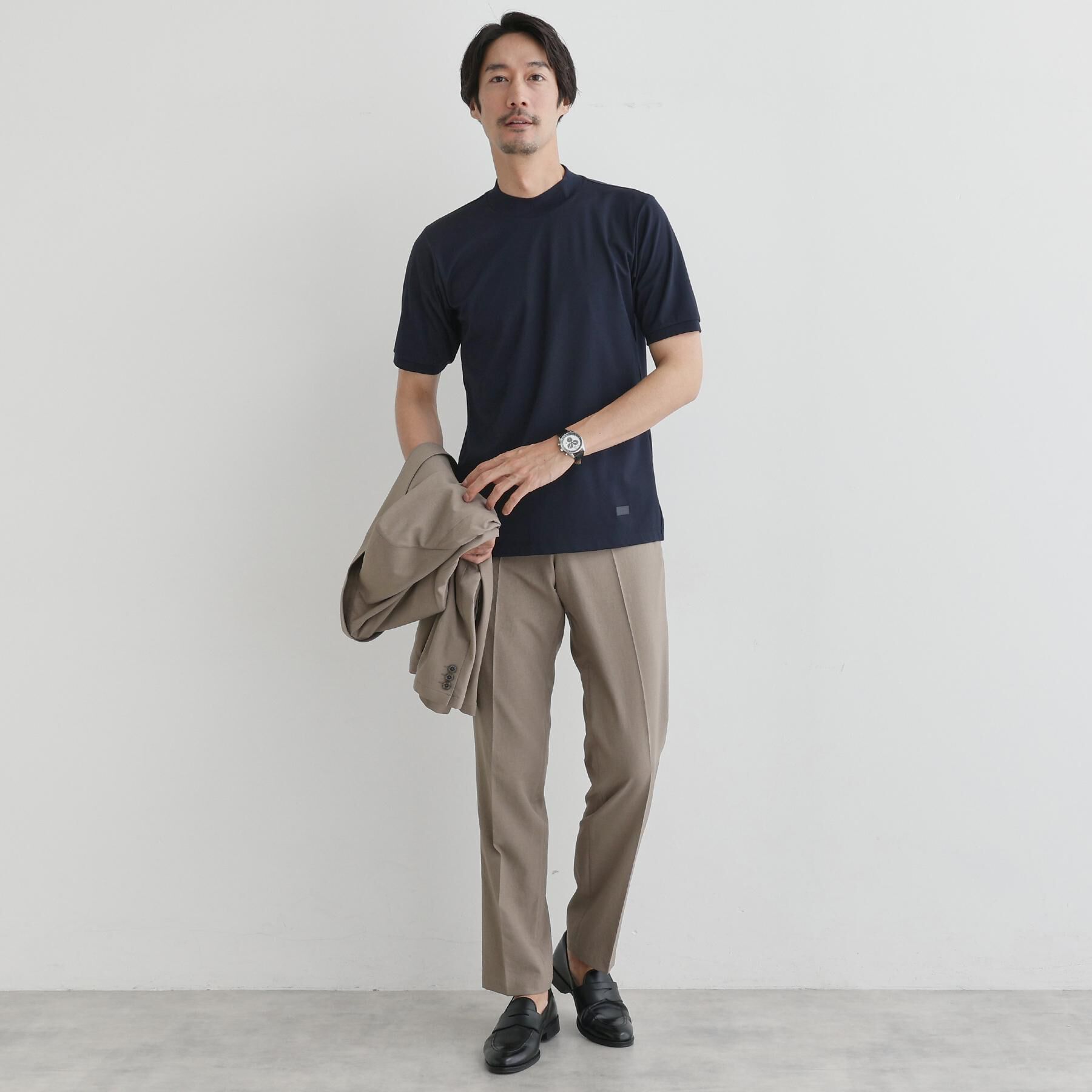 TAKEO KIKUCHI「【COOL CITY WEAR】モックネック プルオーバー /接触冷感」|Tシャツ・カットソー|