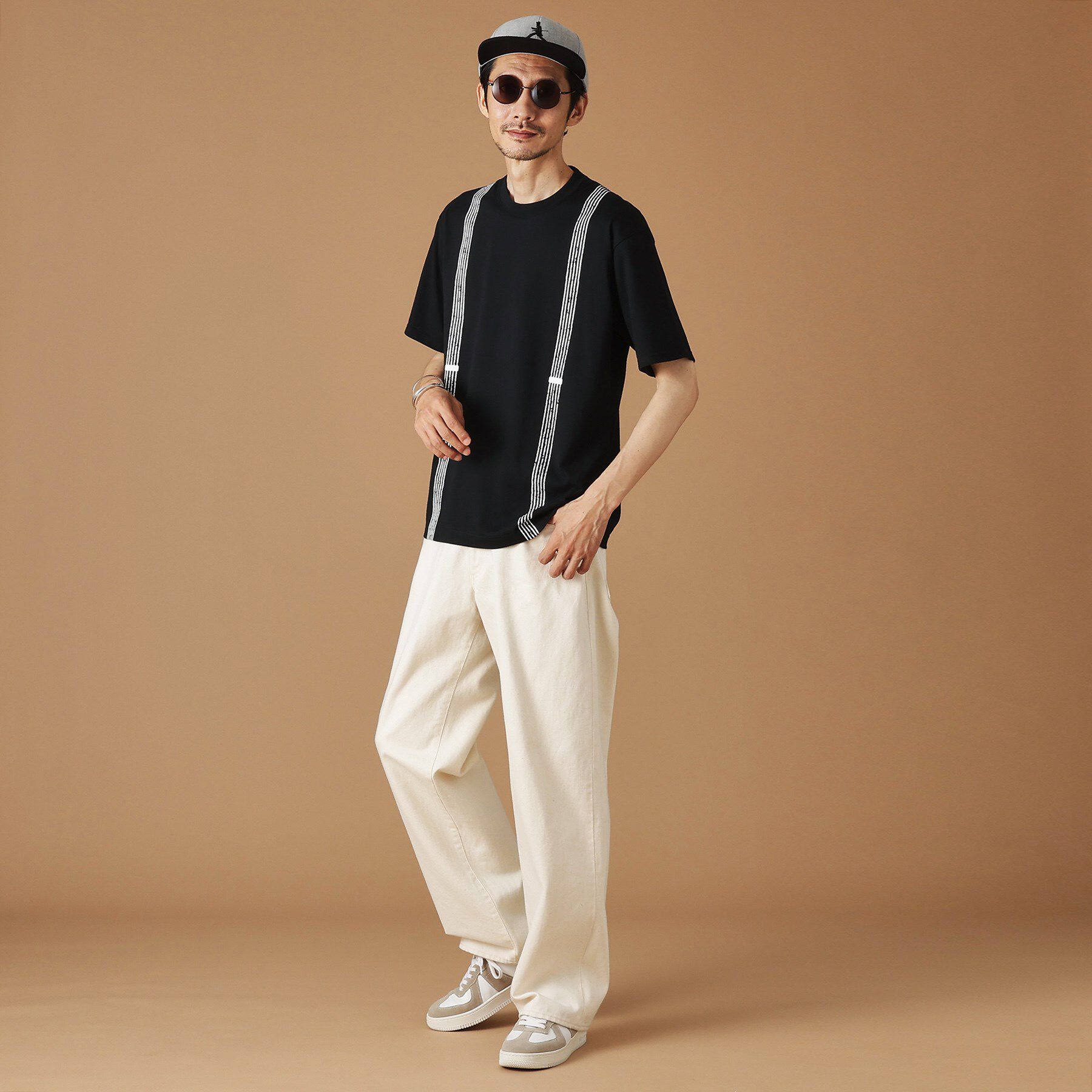 40CARATS&525「サスペンダートロンプロイユ半袖Tシャツ」|Tシャツ・カットソー|