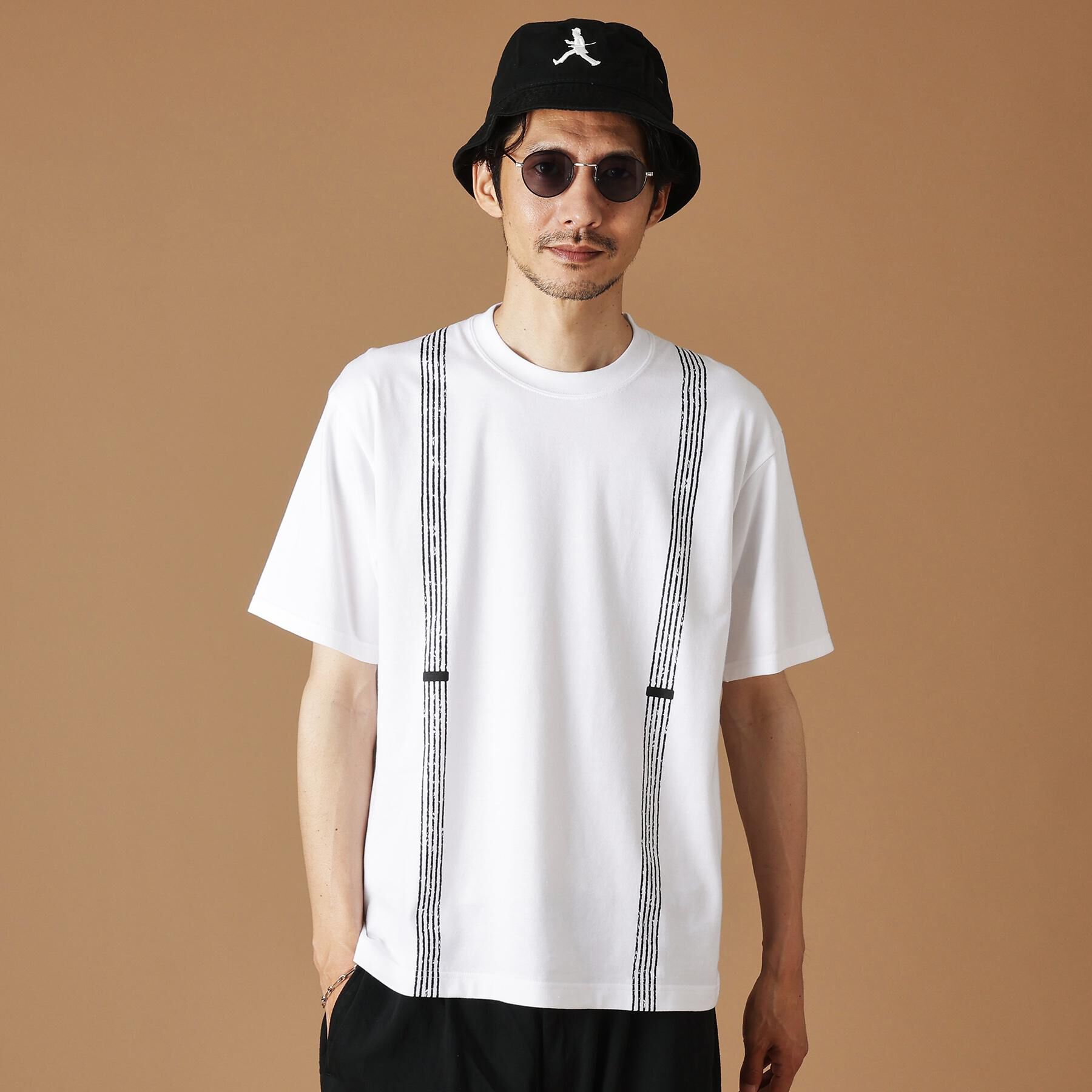 40CARATS&525「サスペンダートロンプロイユ半袖Tシャツ」|Tシャツ・カットソー|