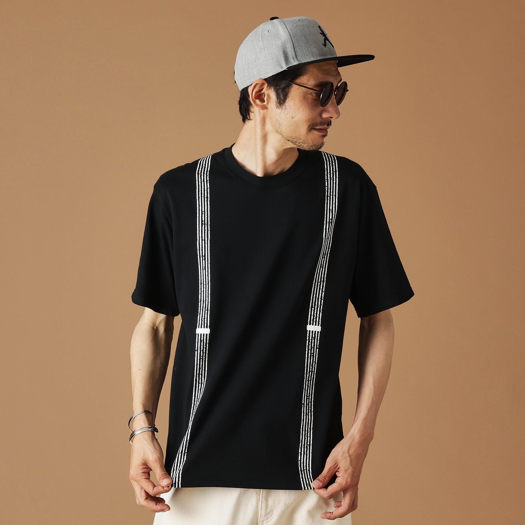 40CARATS&525「サスペンダートロンプロイユ半袖Tシャツ」|Tシャツ・カットソー|