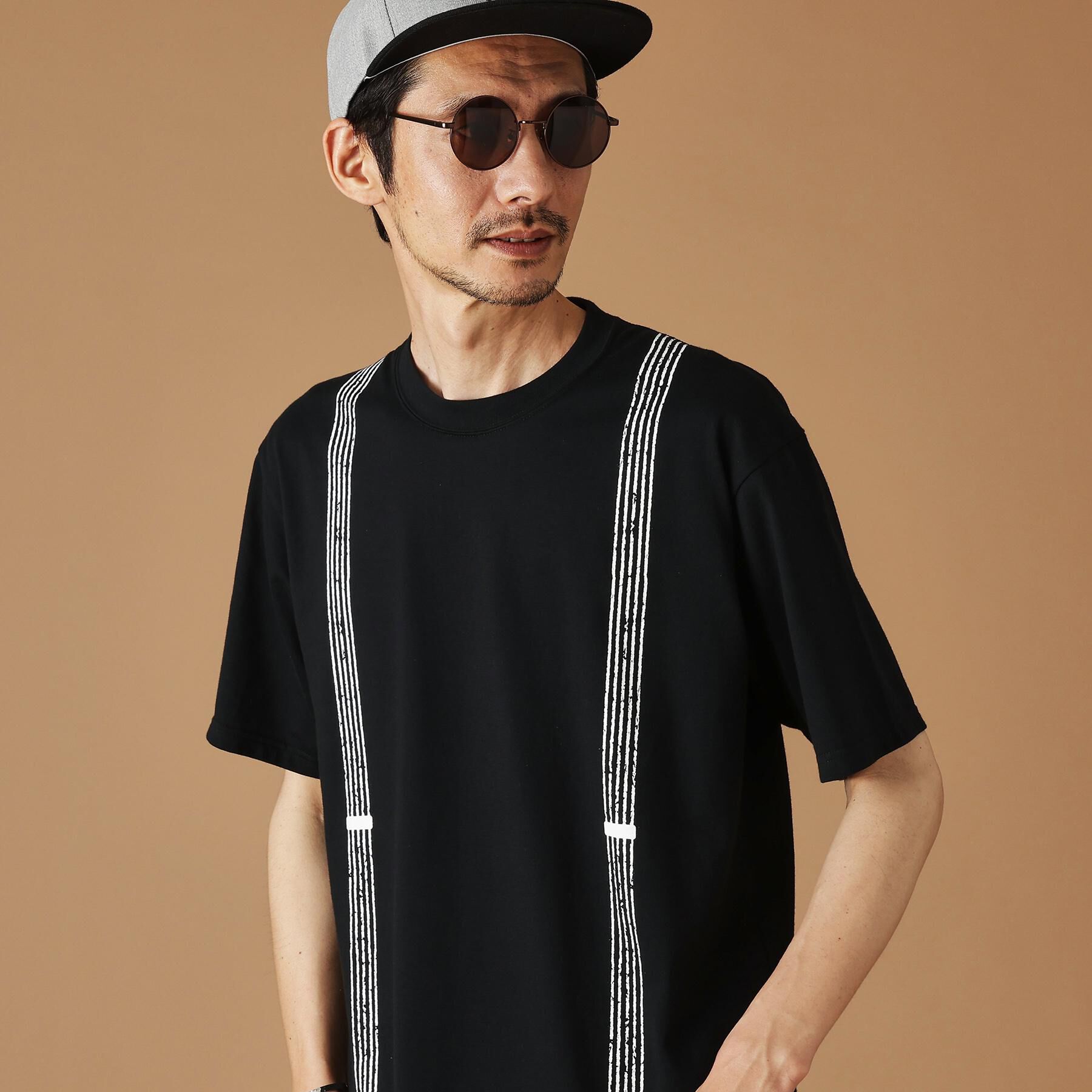 40CARATS&525「サスペンダートロンプロイユ半袖Tシャツ」|Tシャツ・カットソー|