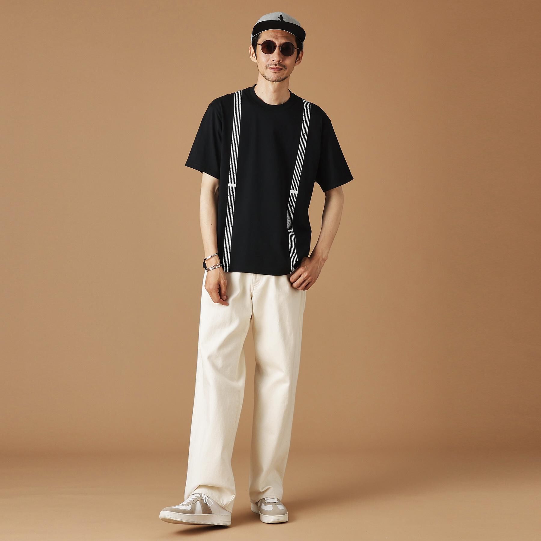 40CARATS&525「サスペンダートロンプロイユ半袖Tシャツ」|Tシャツ・カットソー|