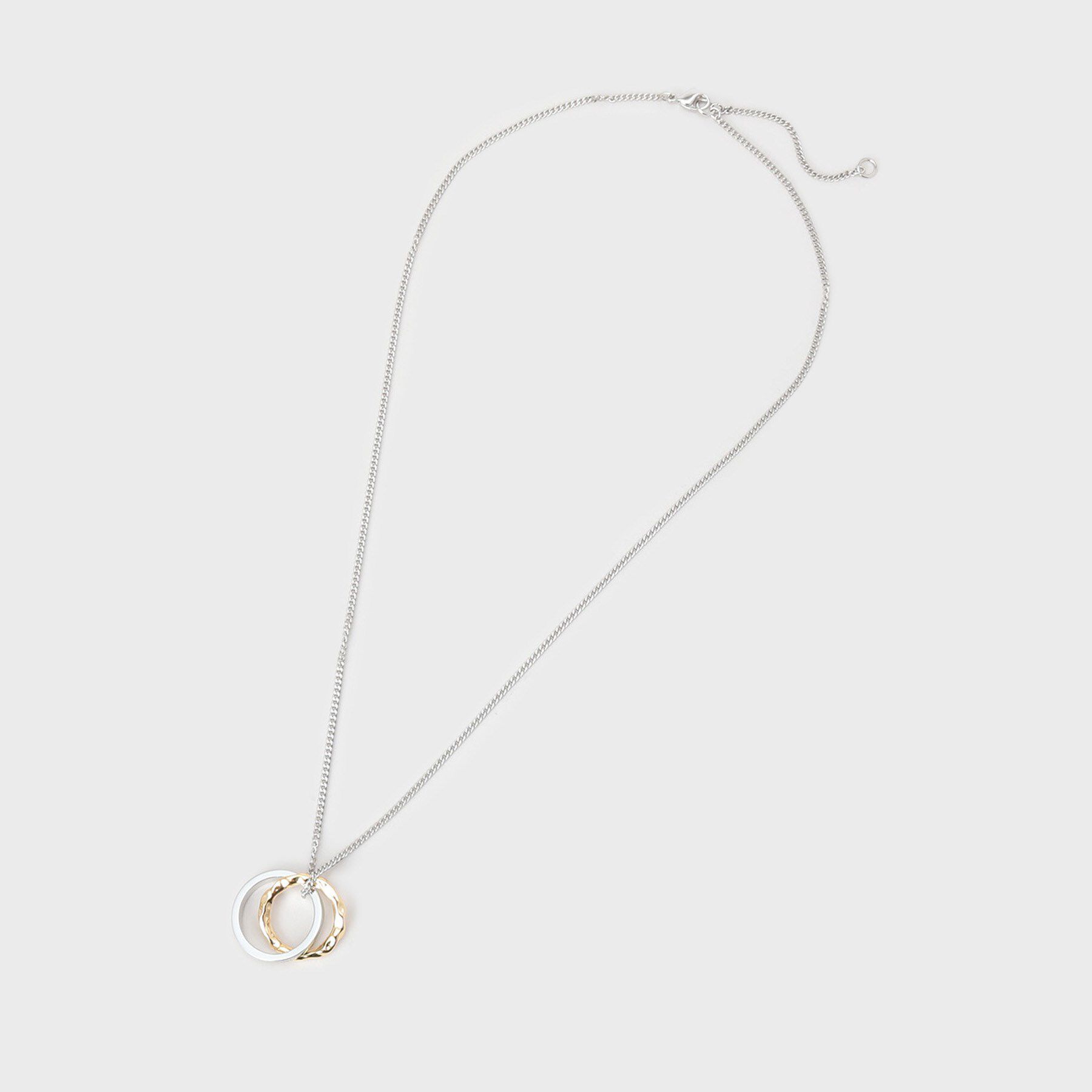 TAKEO KIKUCHI「カラードトップ ダブルリングネックレス」|ネックレス|