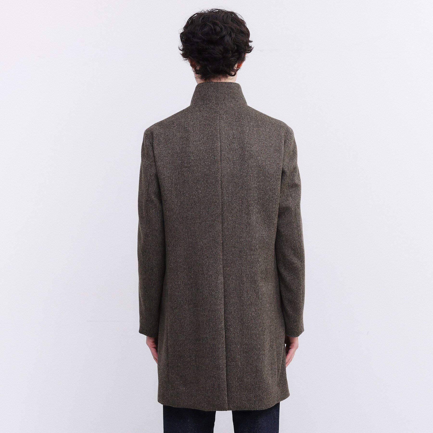 TAKEO KIKUCHI「カシミヤブレンド ビーバー調ピンヘッドスタンドカラーコート」|その他|