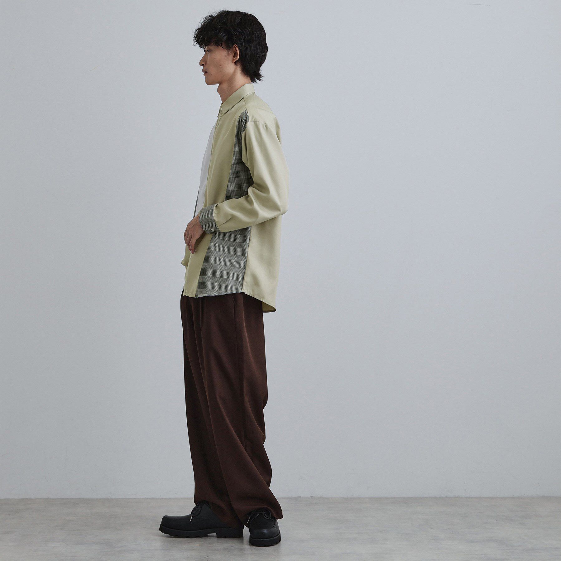 tk.TAKEO KIKUCHI「グレンチェック切替シャツ」|シャツ・ブラウス|