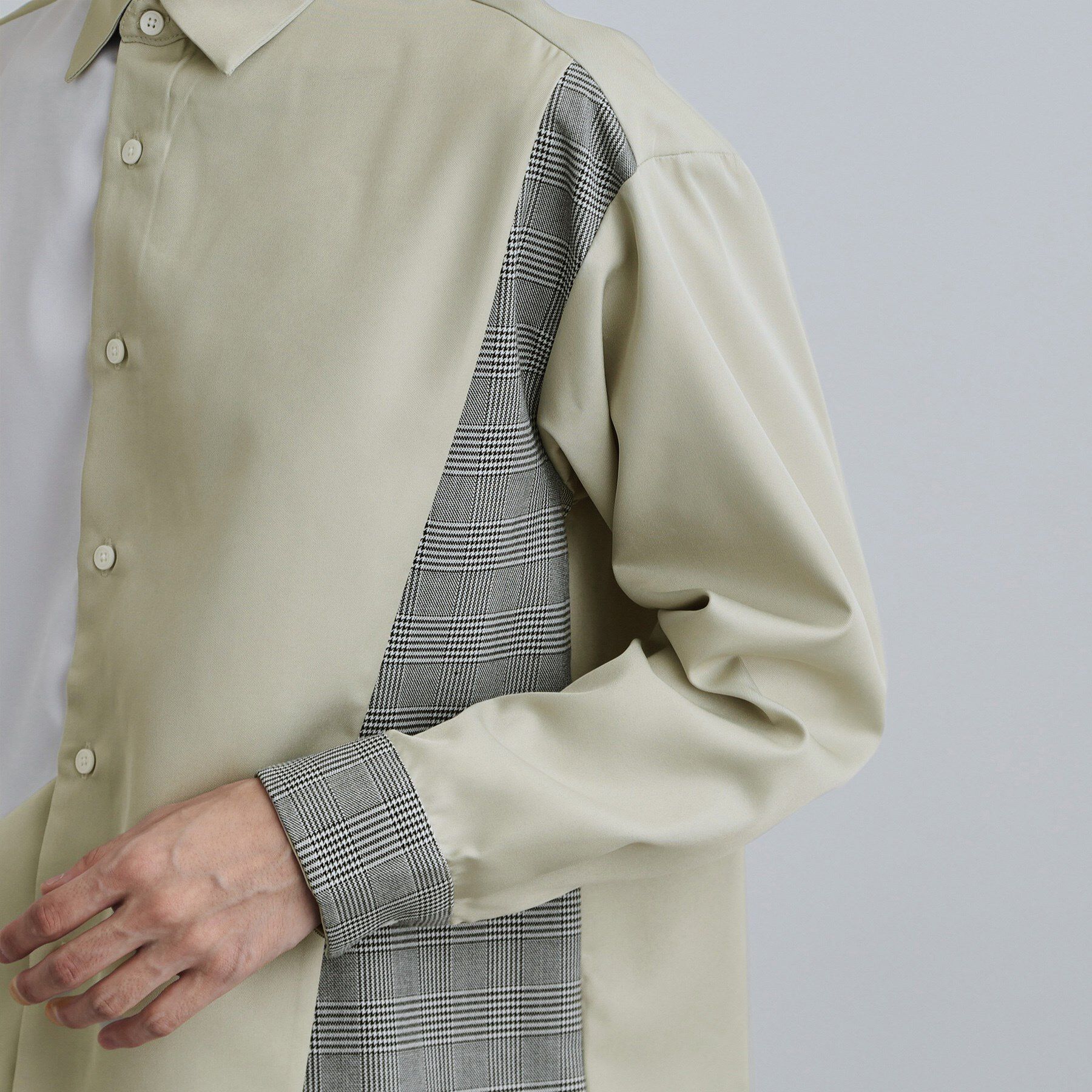 tk.TAKEO KIKUCHI「グレンチェック切替シャツ」|シャツ・ブラウス|