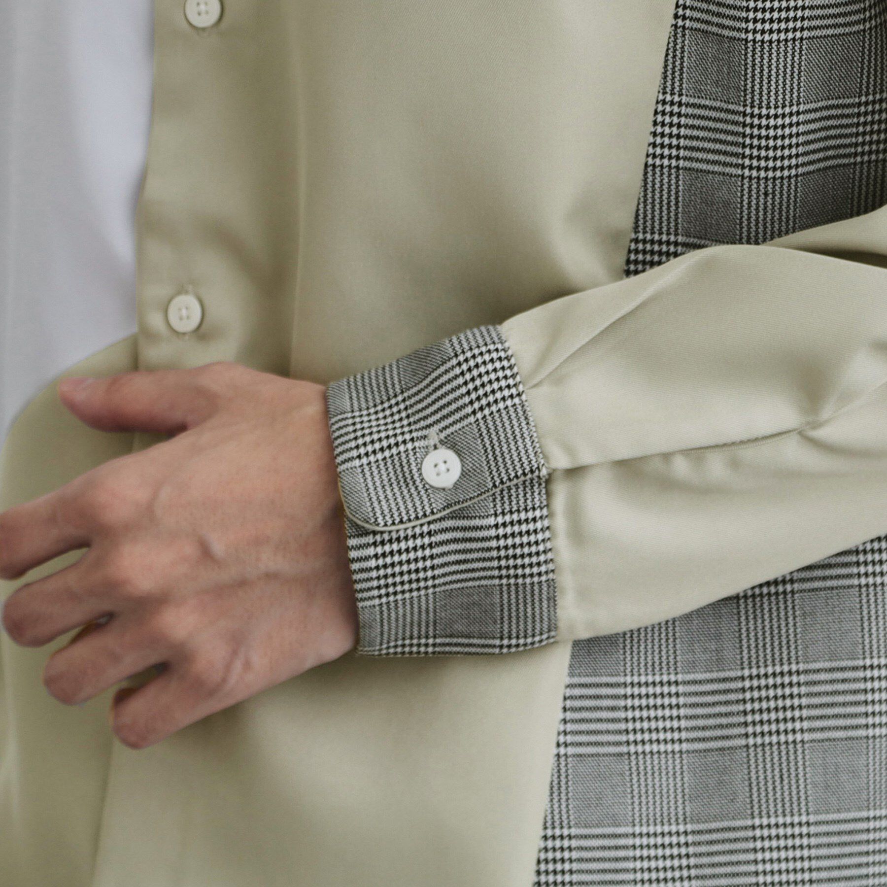 tk.TAKEO KIKUCHI「グレンチェック切替シャツ」|シャツ・ブラウス|