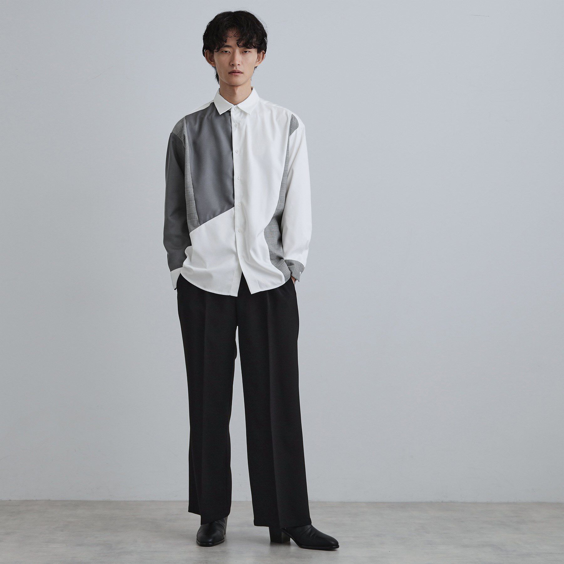 tk.TAKEO KIKUCHI「グレンチェック切替シャツ」|シャツ・ブラウス|