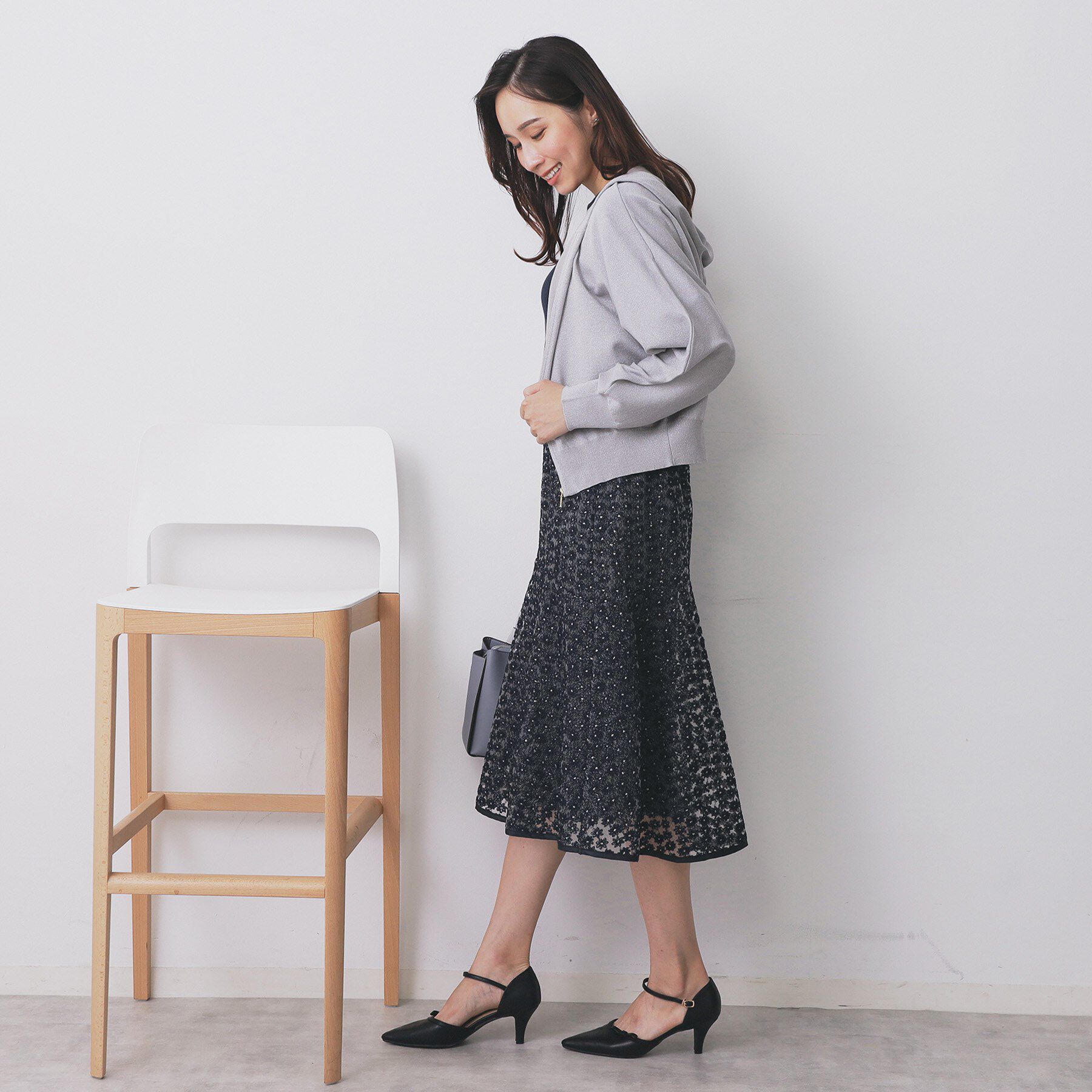 index「ドルマンジップラメパーカ【洗濯機OK】」|パーカー|