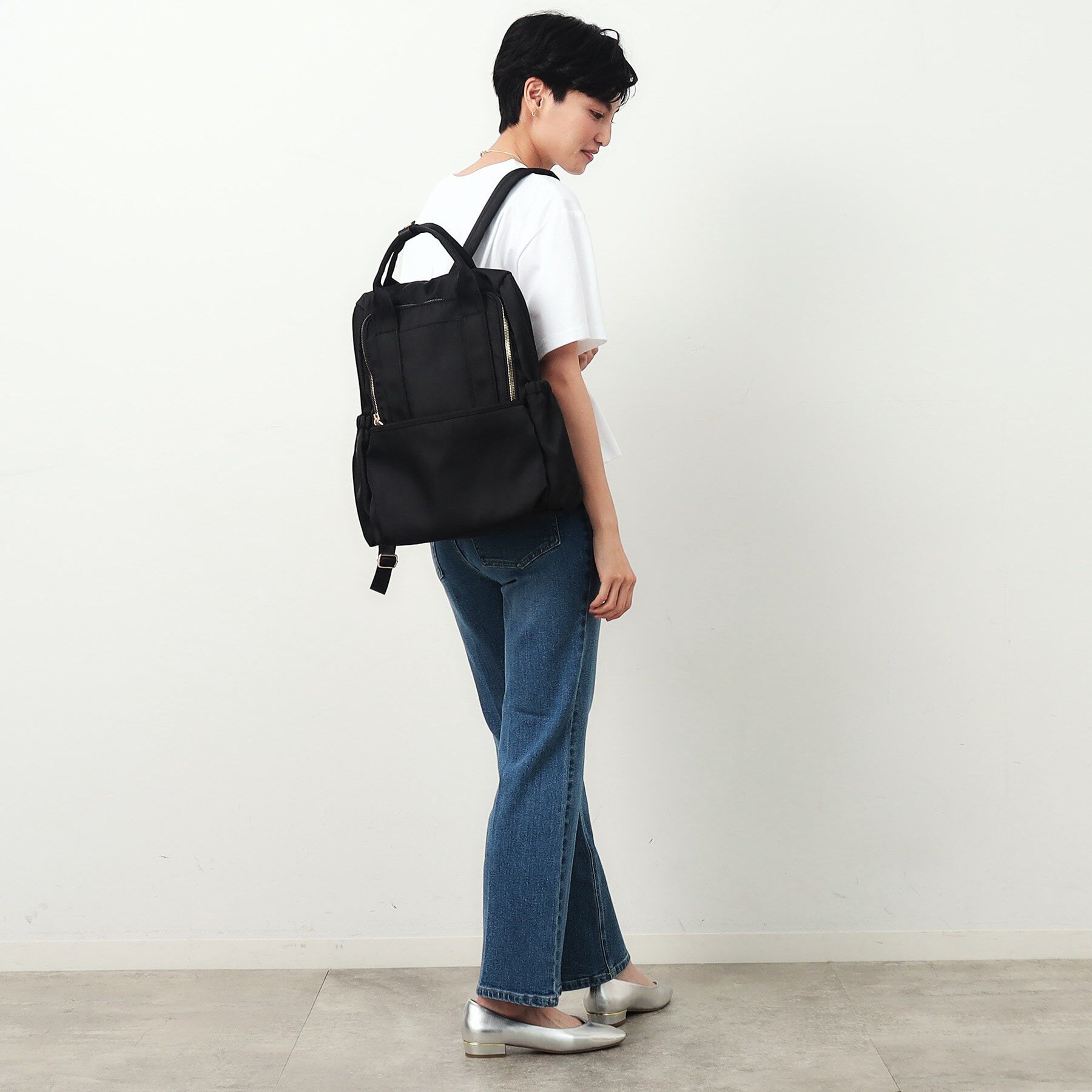 OPAQUE.CLIP「【撥水加工】マルチポケットカジュアルリュックサック」|リュック|