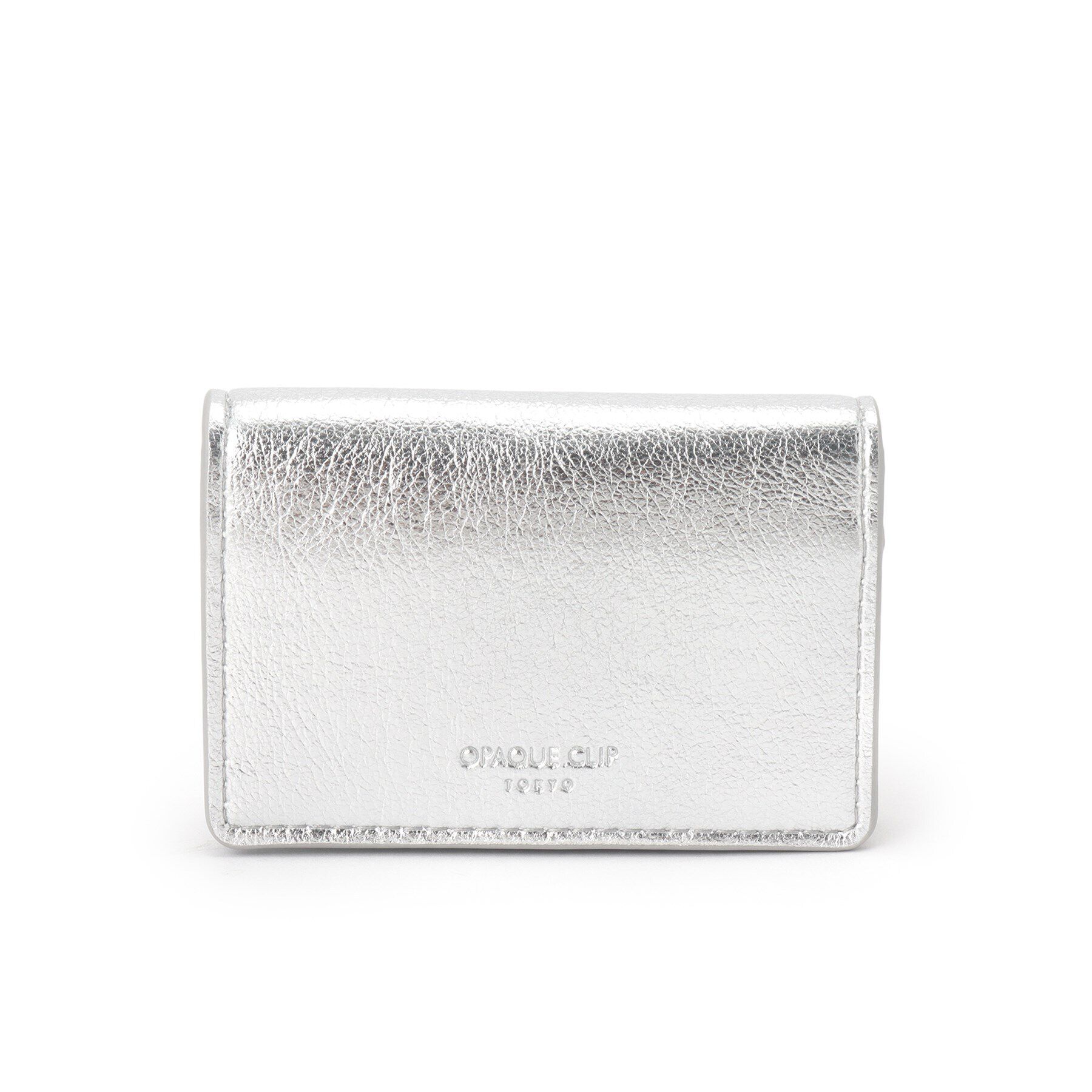 OPAQUE.CLIP「フェイクレザーカードケース（名刺入れ）」|名刺入れ・カードケース|シルバー(006)