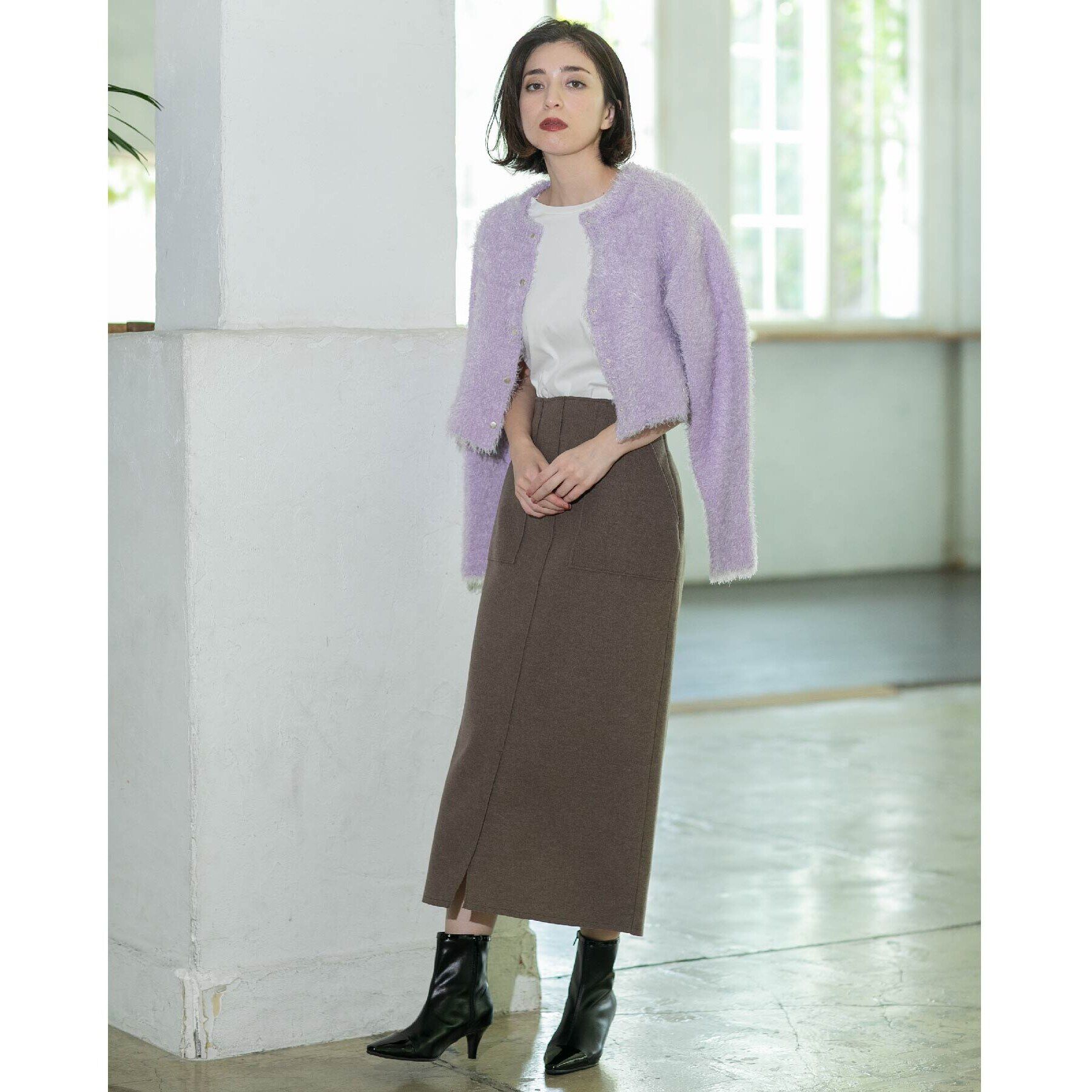 OPAQUE.CLIP「《S-LLsize/7color》ウールライクストレッチタイトスカート【洗濯機洗い可】」|スカート|