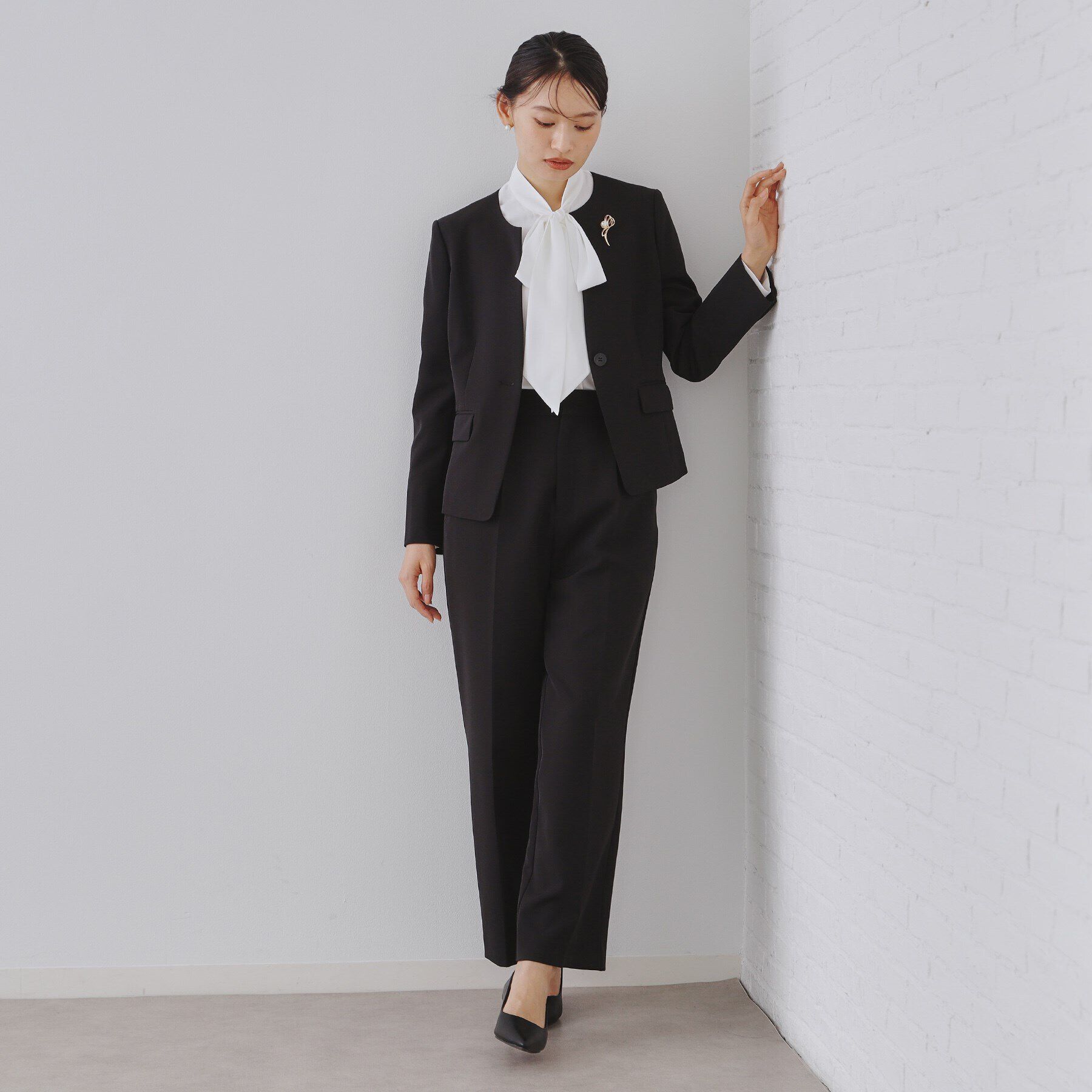 OPAQUE.CLIP「《通勤・セレモニー/セットアップ対応》ワイドパンツ/ダブルクロス【洗濯機洗い可】」|その他|