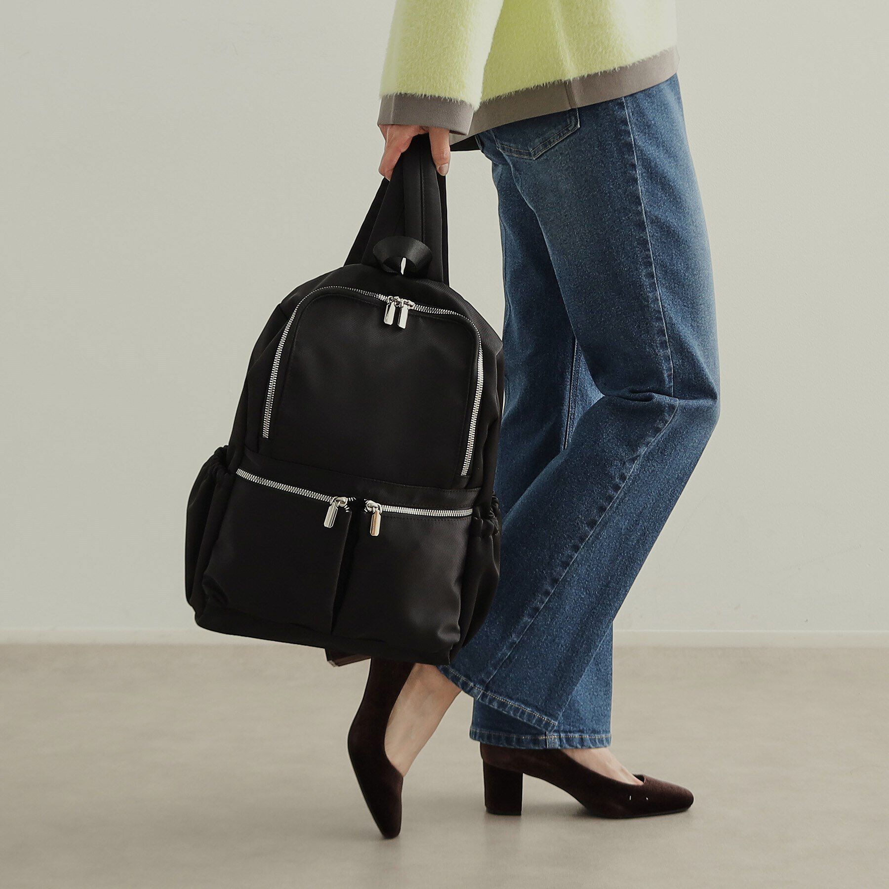 OPAQUE.CLIP「【撥水加工／マルチポケット】カジュアルリュックサック」|リュック|ブラック(019)