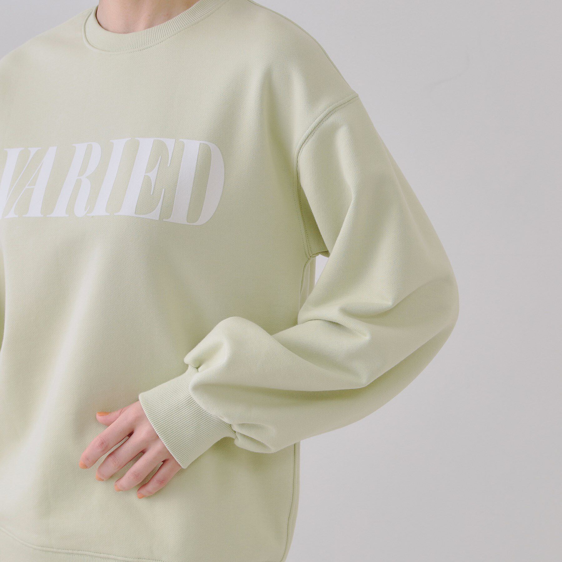 OPAQUE.CLIP「フロッキーロゴスウェット【洗濯機洗い可】」|Tシャツ・カットソー|