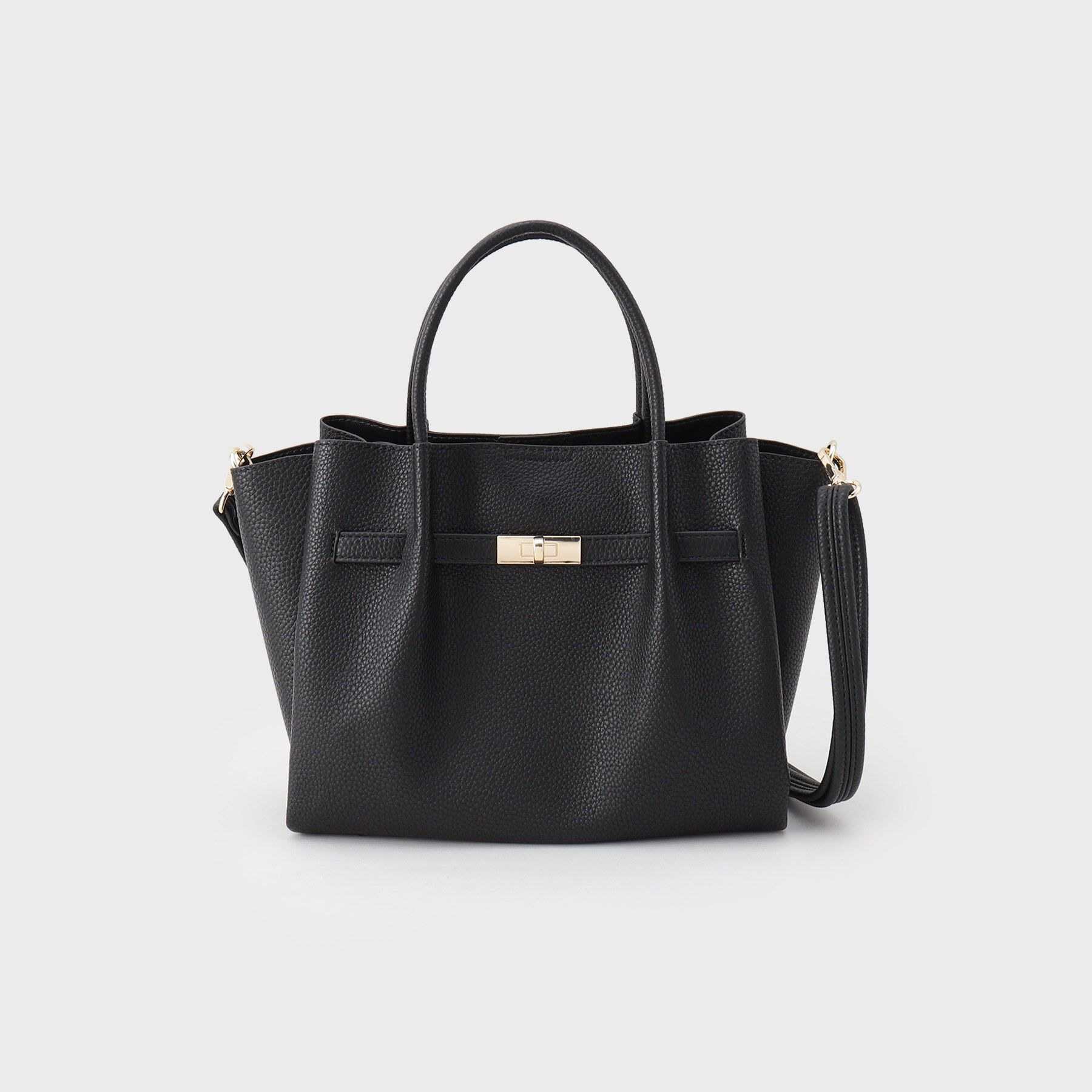 OPAQUE.CLIP「【軽量/2WAY/通勤対応】フロントベルトデザインミドルトートバッグ」|ショルダー・メッセンジャー|