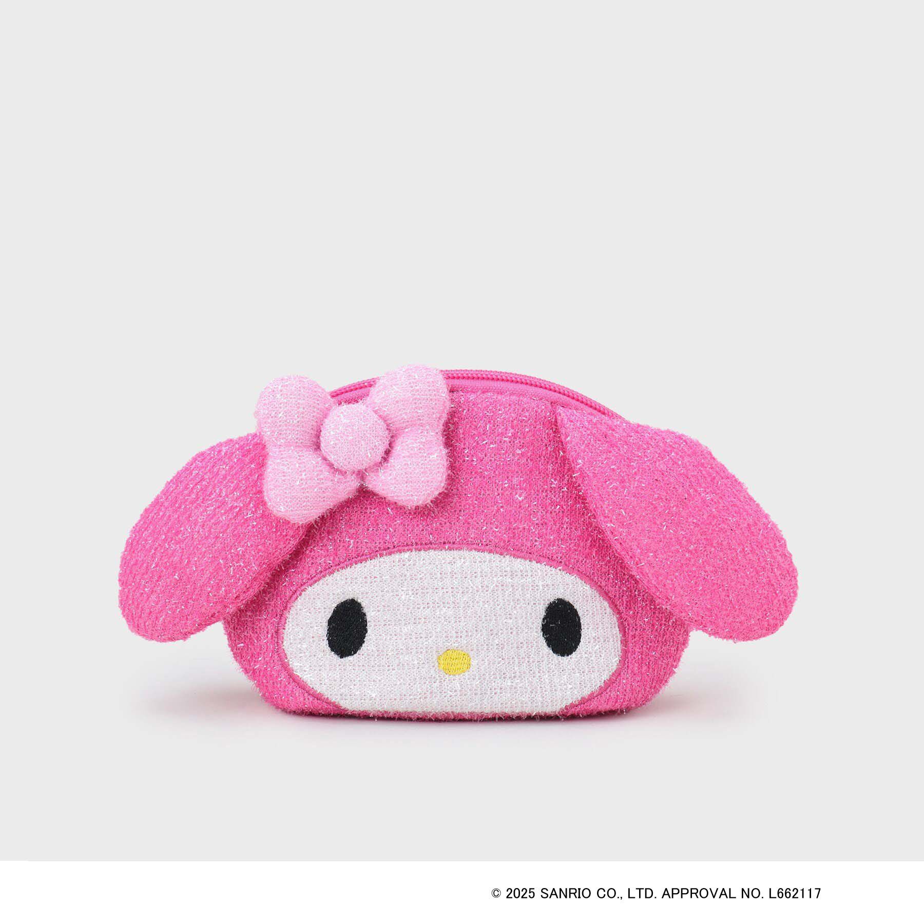 OPAQUE.CLIP「【マイメロディ】たれ耳フェイス型キラキラシェルポーチ」|ポーチ|