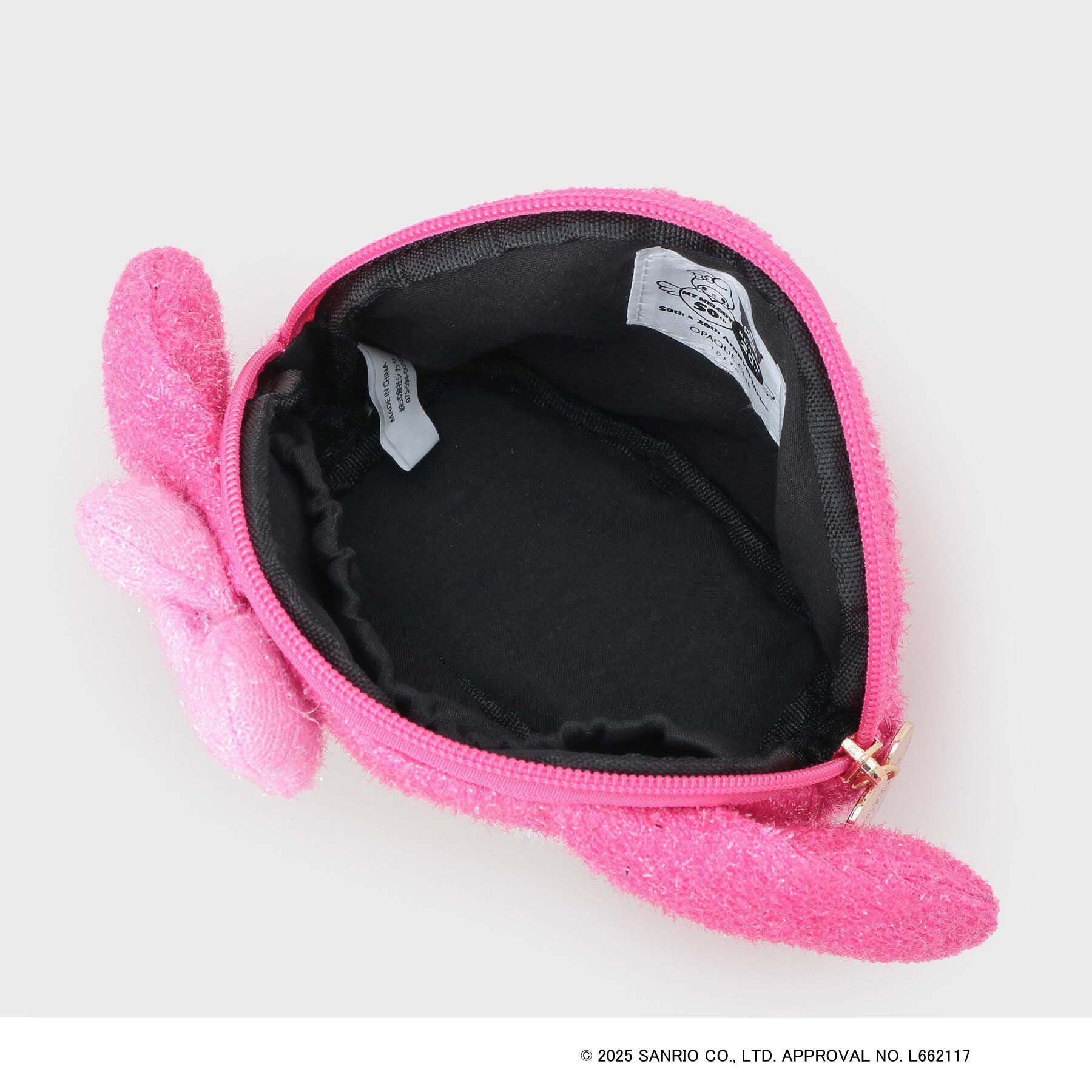 OPAQUE.CLIP「【マイメロディ】たれ耳フェイス型キラキラシェルポーチ」|ポーチ|