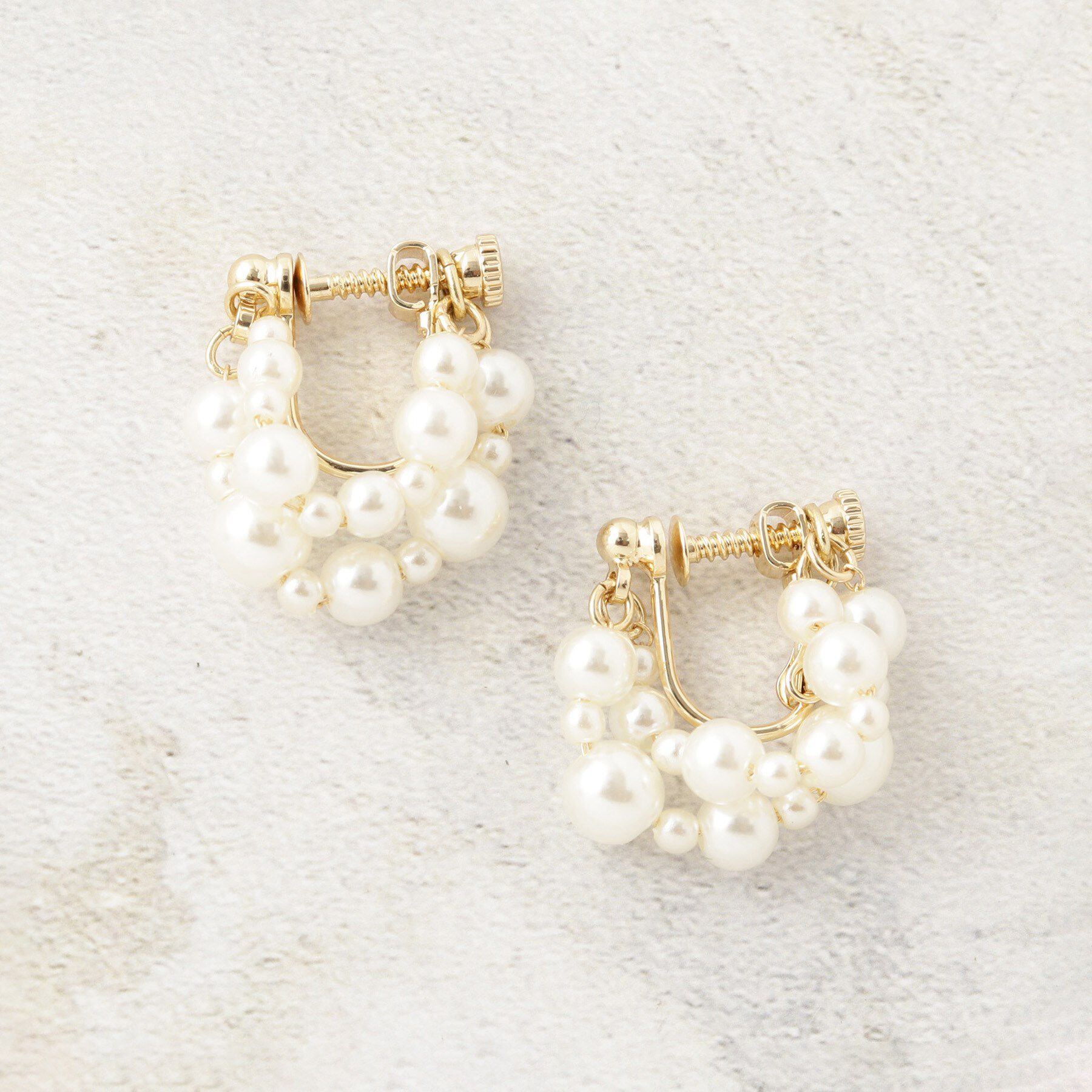 OPAQUE.CLIP「フェイクパールリングイヤリング」|イヤリング|