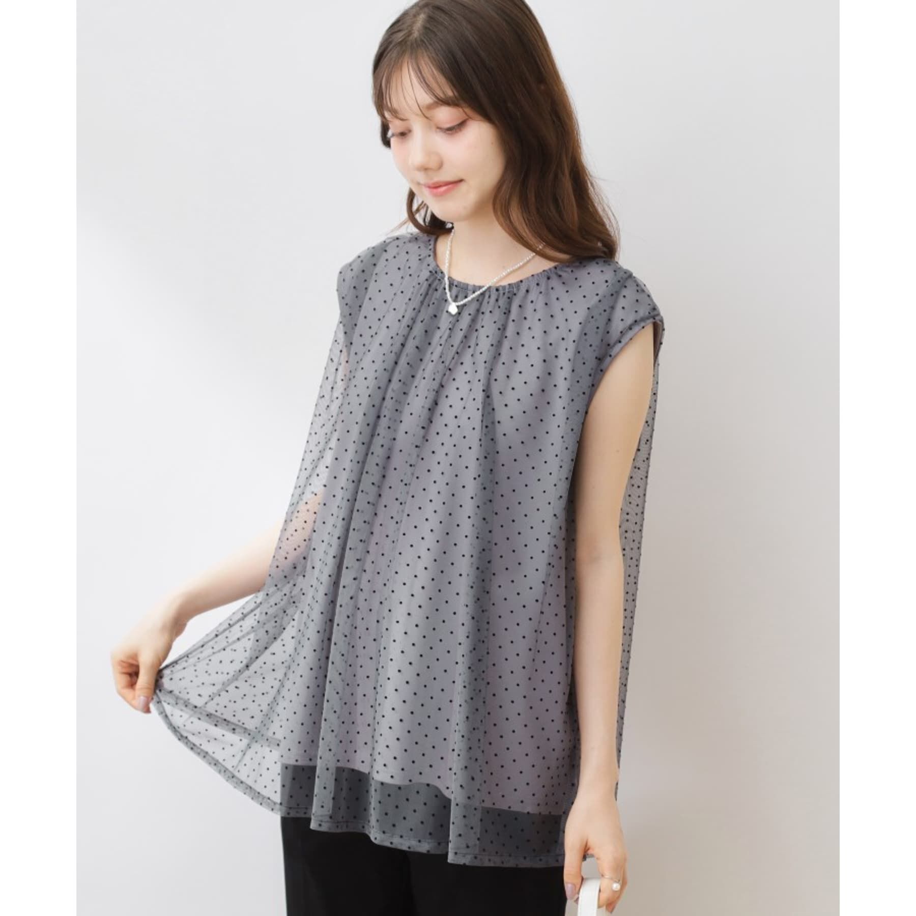 Couture broach「【インしないでキマる】フロッキードットチュニック」|チュニック|