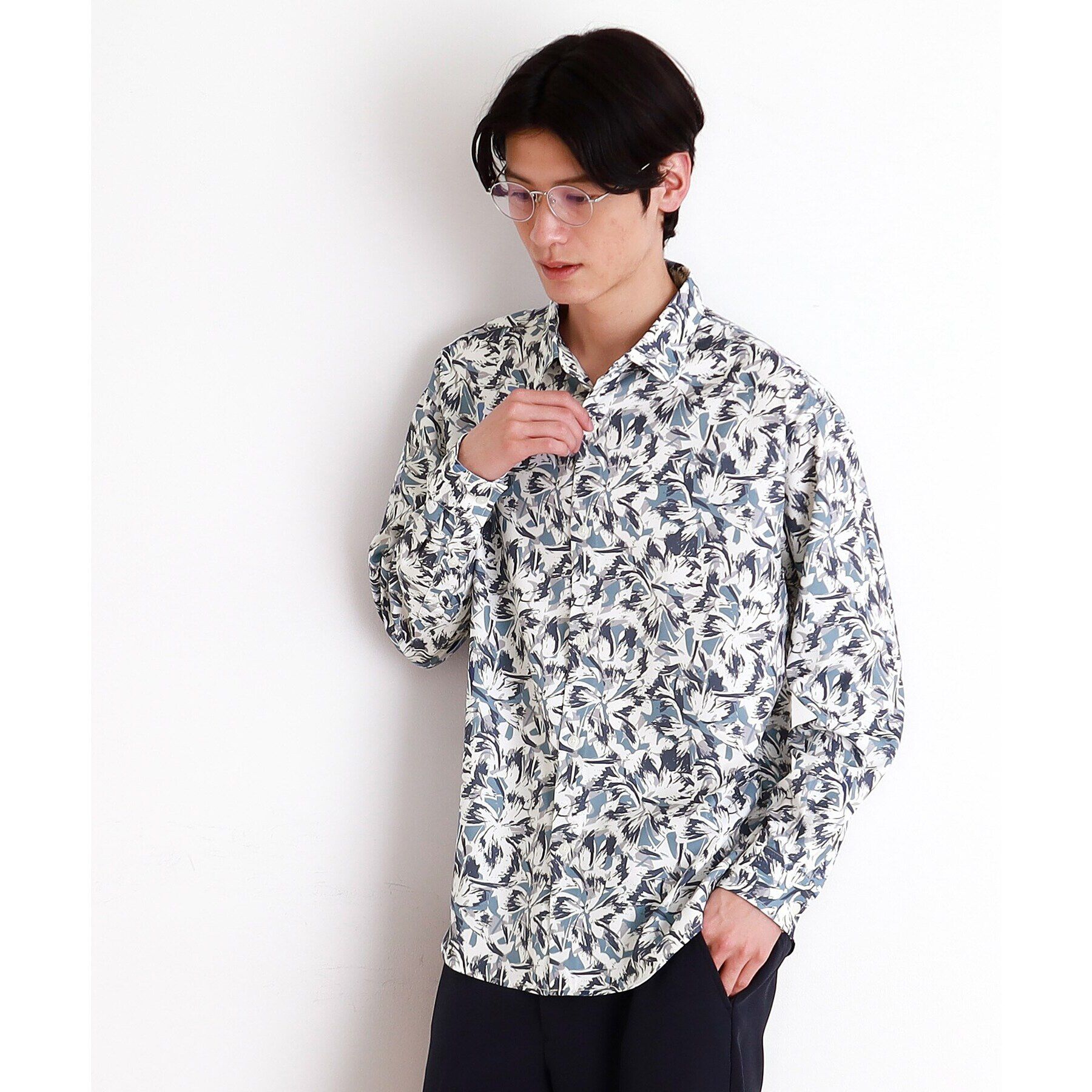 THE SHOP TK「ドライポリ長袖プリントシャツ」|シャツ・ブラウス|