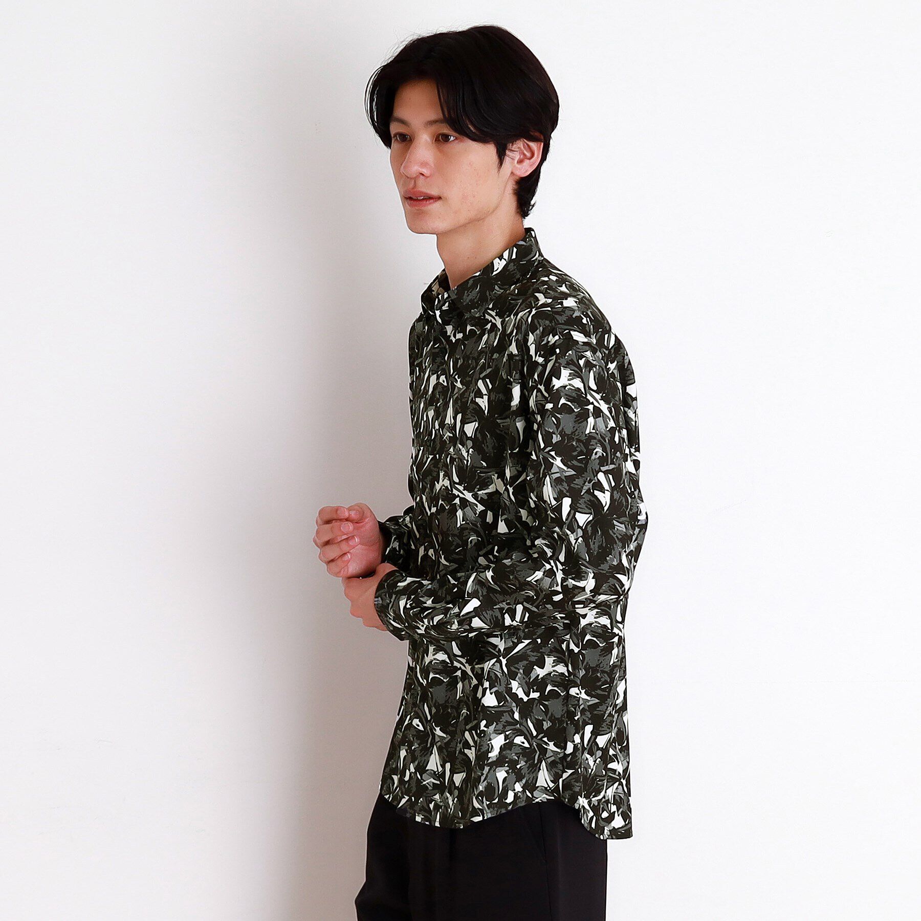 THE SHOP TK「ドライポリ長袖プリントシャツ」|シャツ・ブラウス|